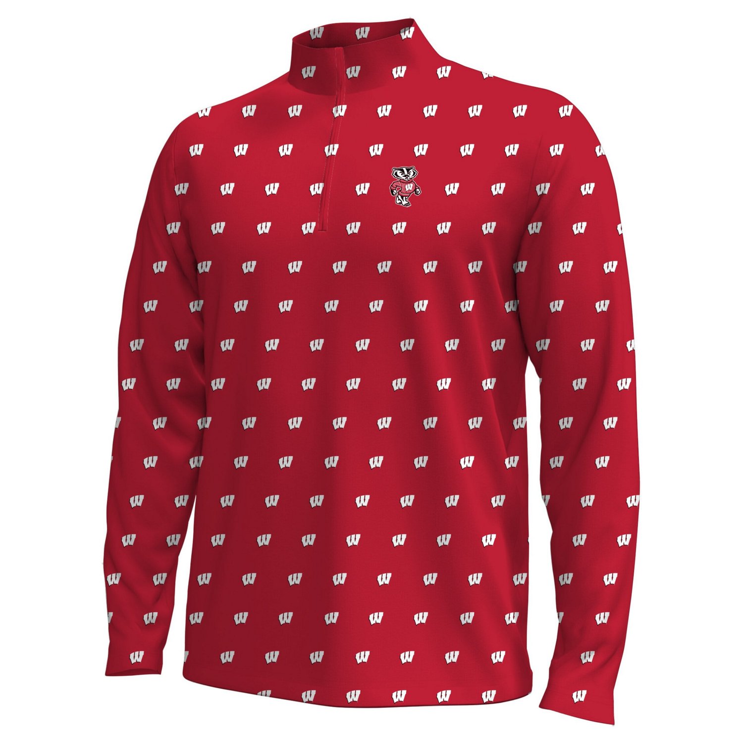 Under Armour Wisconsin Badgers Gameday Armourfuse Half-Zip Top - view number 2