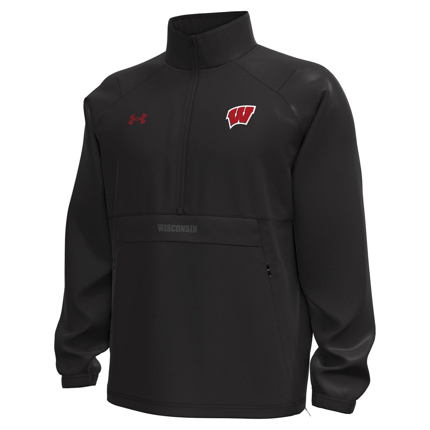 Under Armour Wisconsin Badgers Unstoppable Woven Anorak Storm Tech Half-Zip Jacket - view number 2