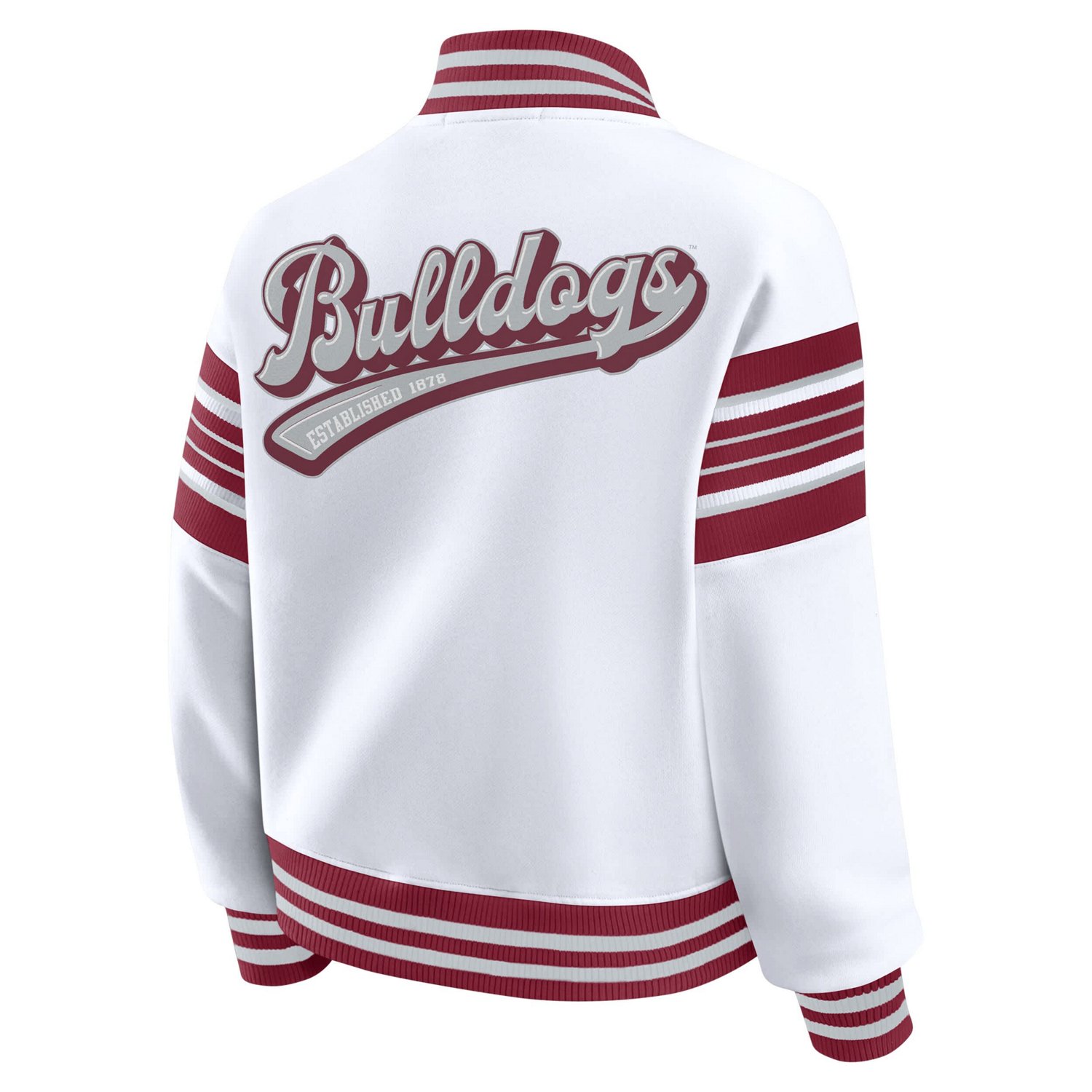 WEAR by Erin Andrews Maroon Mississippi State Bulldogs Satin Stitch Full-Snap Fleece Sweatshirt Jacket - view number 3
