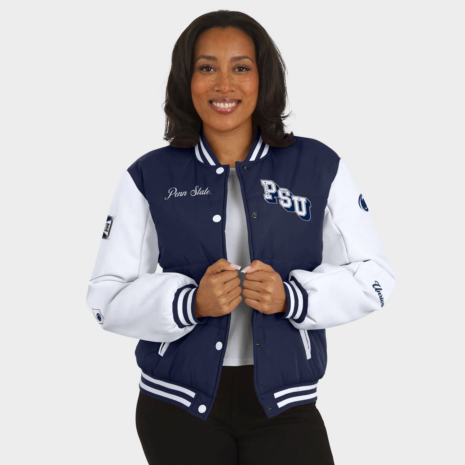 WEAR by Erin Andrews Penn State Nittany Lions Varsity Puffer Jacket - view number 4