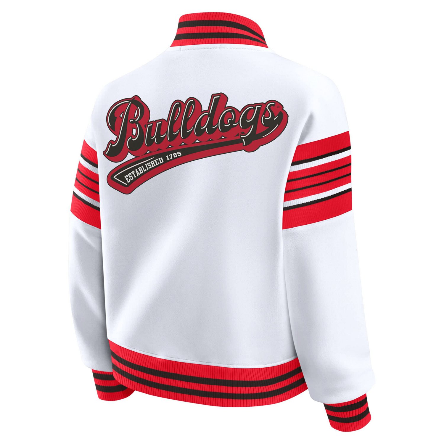 WEAR by Erin Andrews Red Georgia Bulldogs Satin Stitch Full-Snap Fleece Sweatshirt Jacket - view number 3