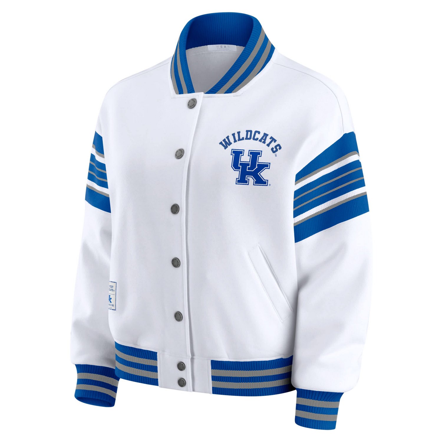 WEAR by Erin Andrews Royal Kentucky Wildcats Satin Stitch Full-Snap Fleece Sweatshirt Jacket - view number 2