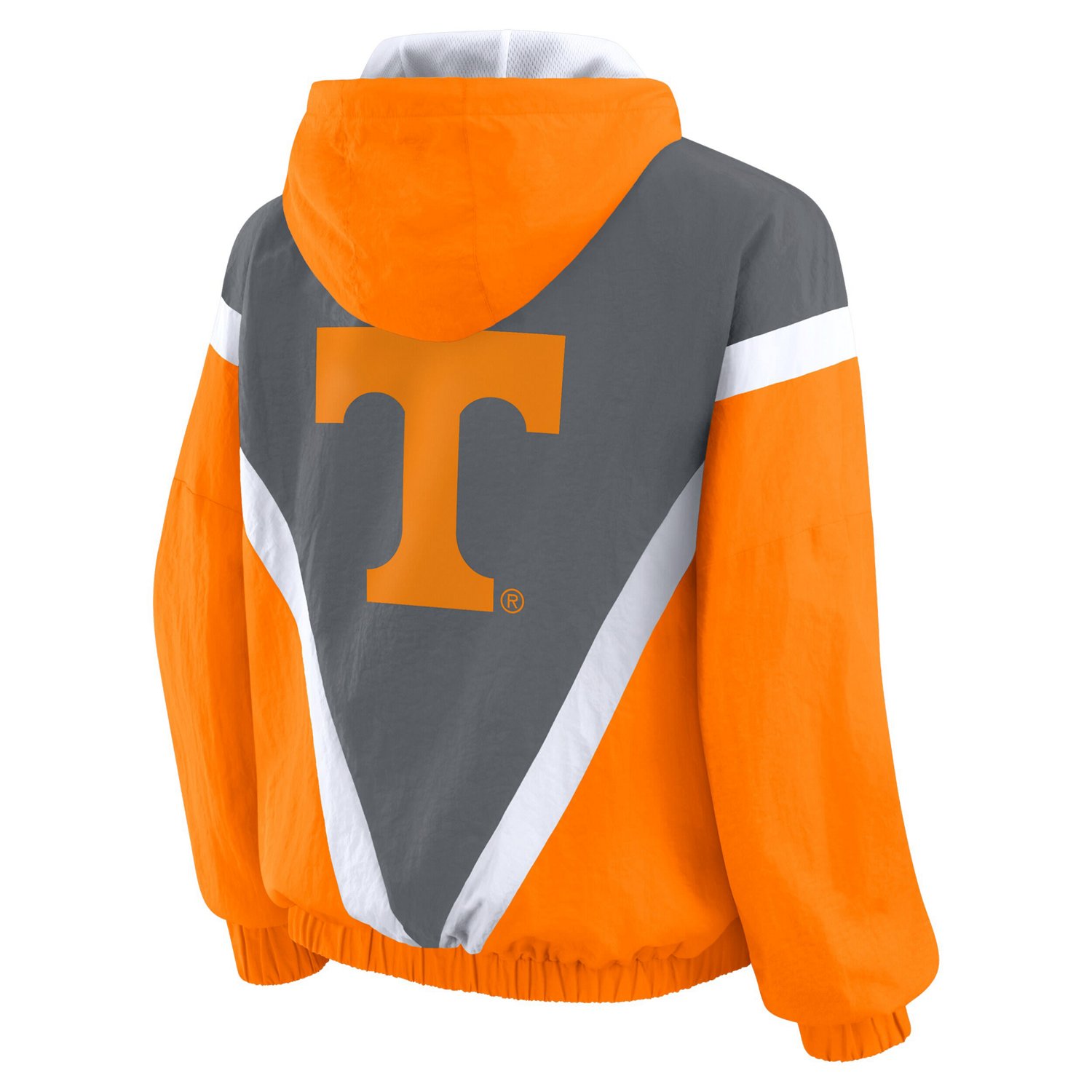 WEAR by Erin Andrews Tennessee Gray Tennessee Volunteers Colorblock Full-Zip Hoodie Windbreaker Jacket - view number 3