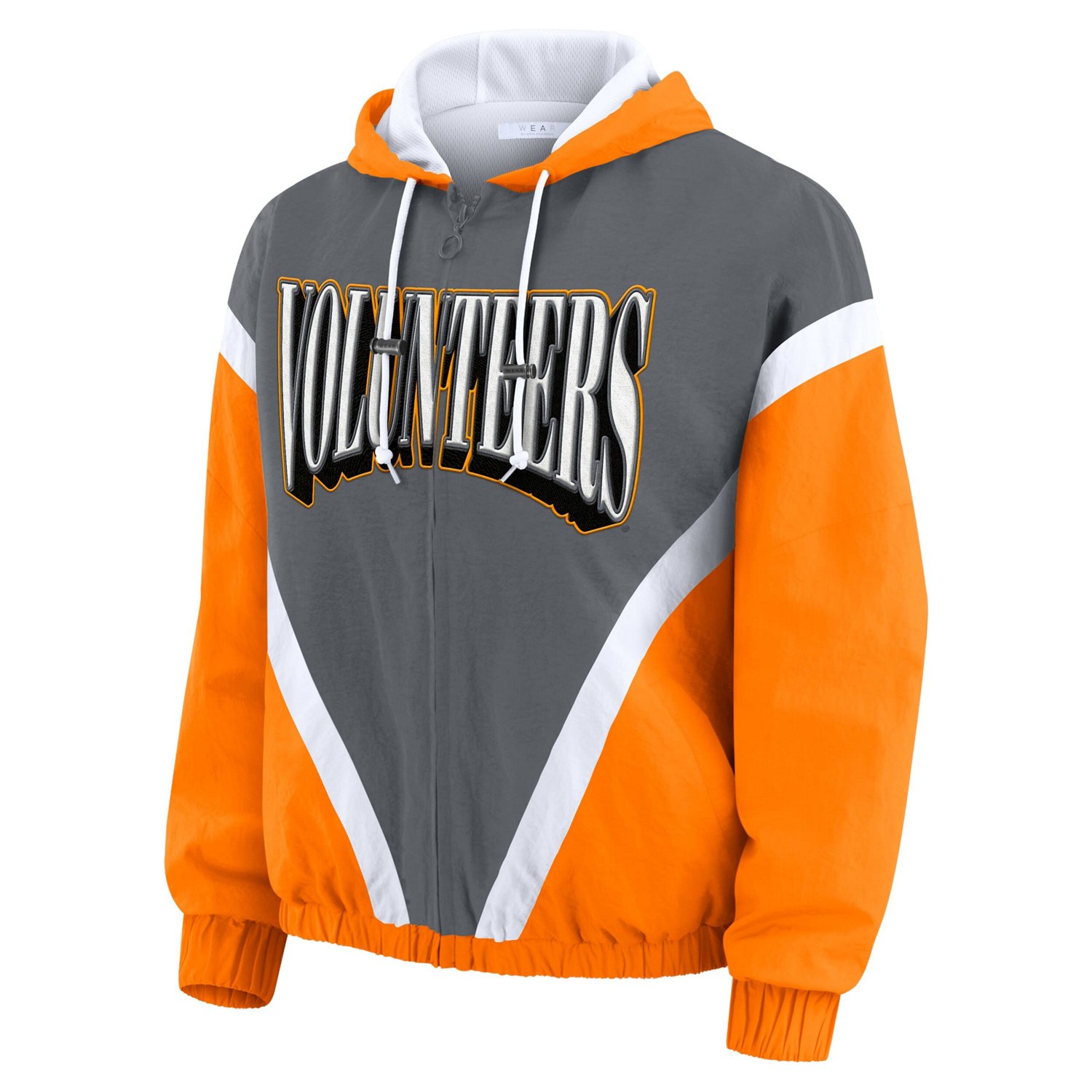WEAR by Erin Andrews Tennessee Gray Tennessee Volunteers Colorblock Full-Zip Hoodie Windbreaker Jacket - view number 2