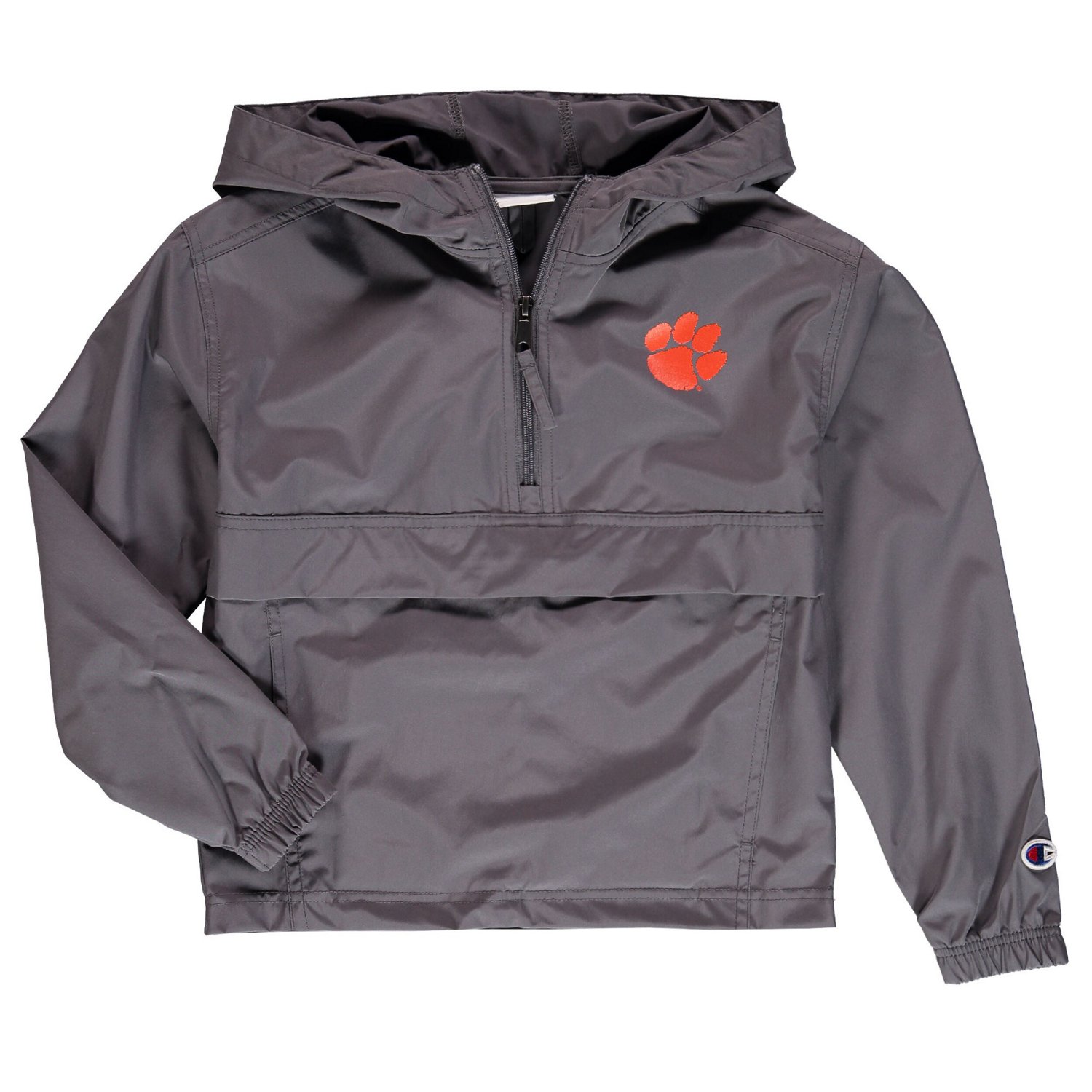 Youth Champion Clemson Tigers Pack  Go Quarter-Zip Windbreaker Jacket