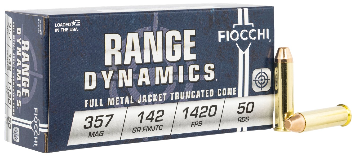 Fiocchi Range Dynamics .357 Magnum 142-Grain Centerfire Handgun Ammunition  - 50 Rounds | Academy