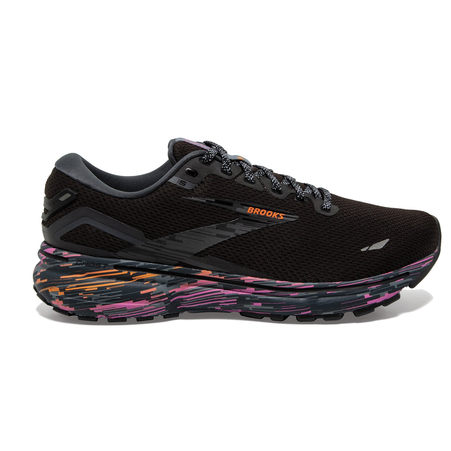 Brooks Ghost 15 Men's Waterproof Running Shoe in Black/Nightlife, Ebon –  Gimres Shoes