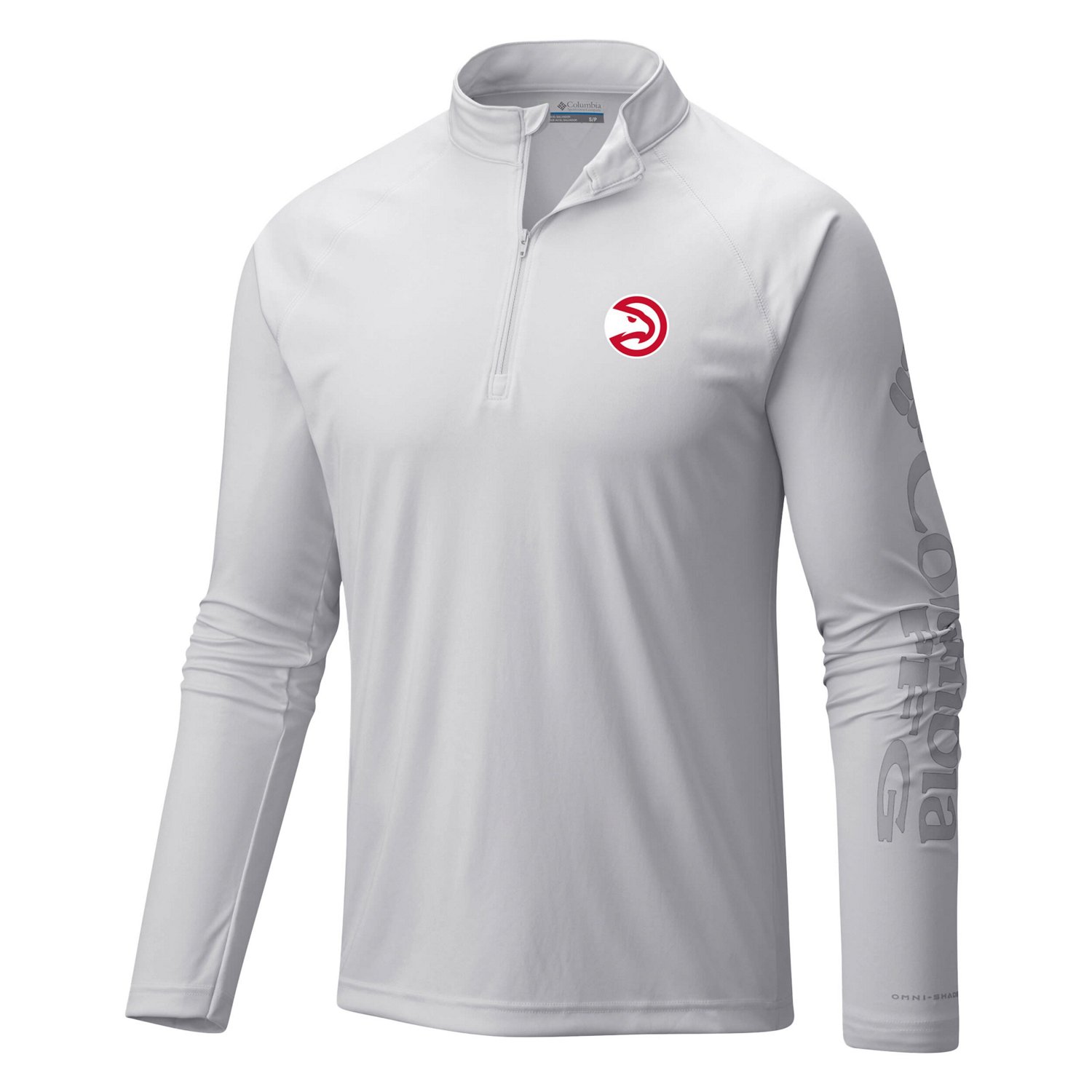 Columbia Atlanta Hawks Terminal Tackle Raglan Omni-Shade Quarter-Zip Jacket                                                      - view number 2