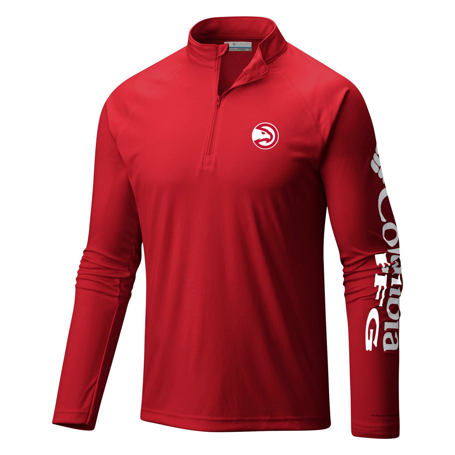 Columbia Atlanta Hawks Terminal Tackle Raglan Omni-Shade Quarter-Zip Jacket                                                      - view number 2