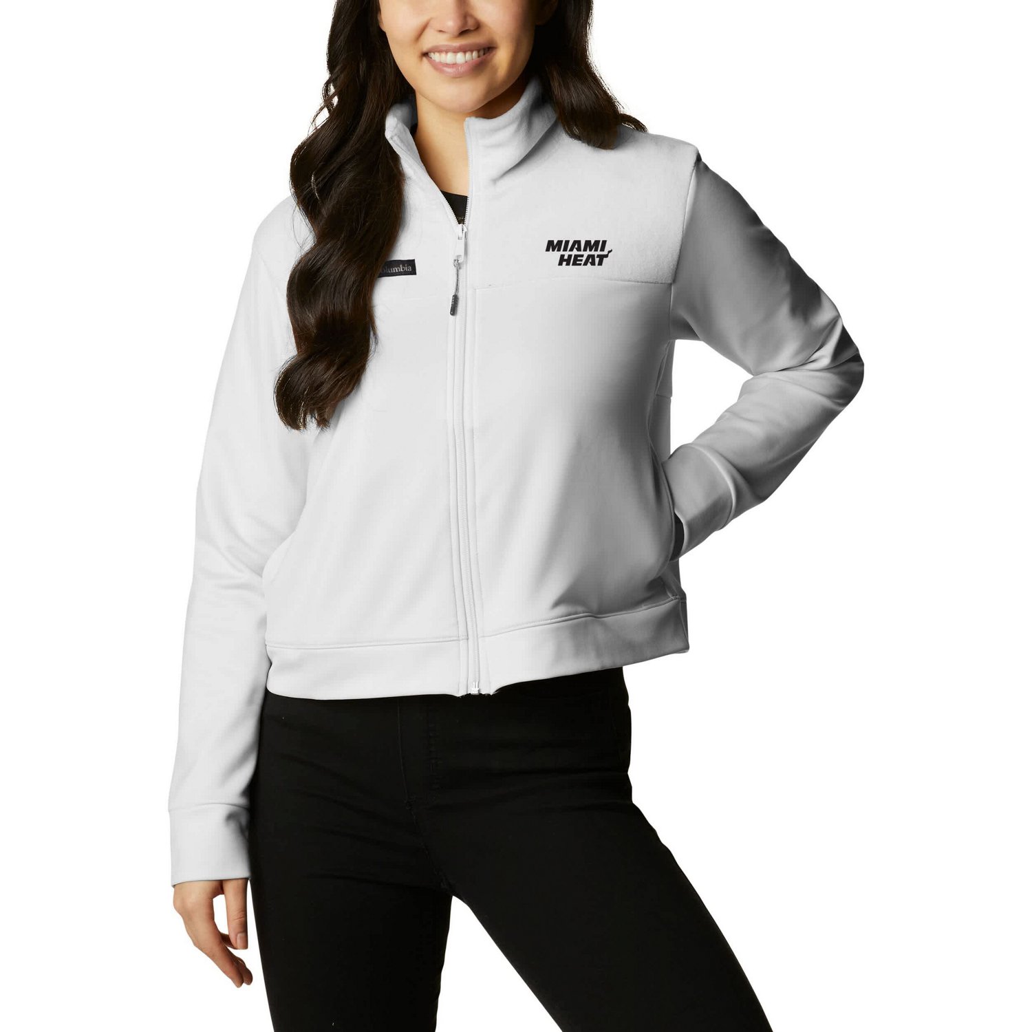 Columbia Miami Heat Omni-Wick Cropped River Fleece Full-Zip Jacket