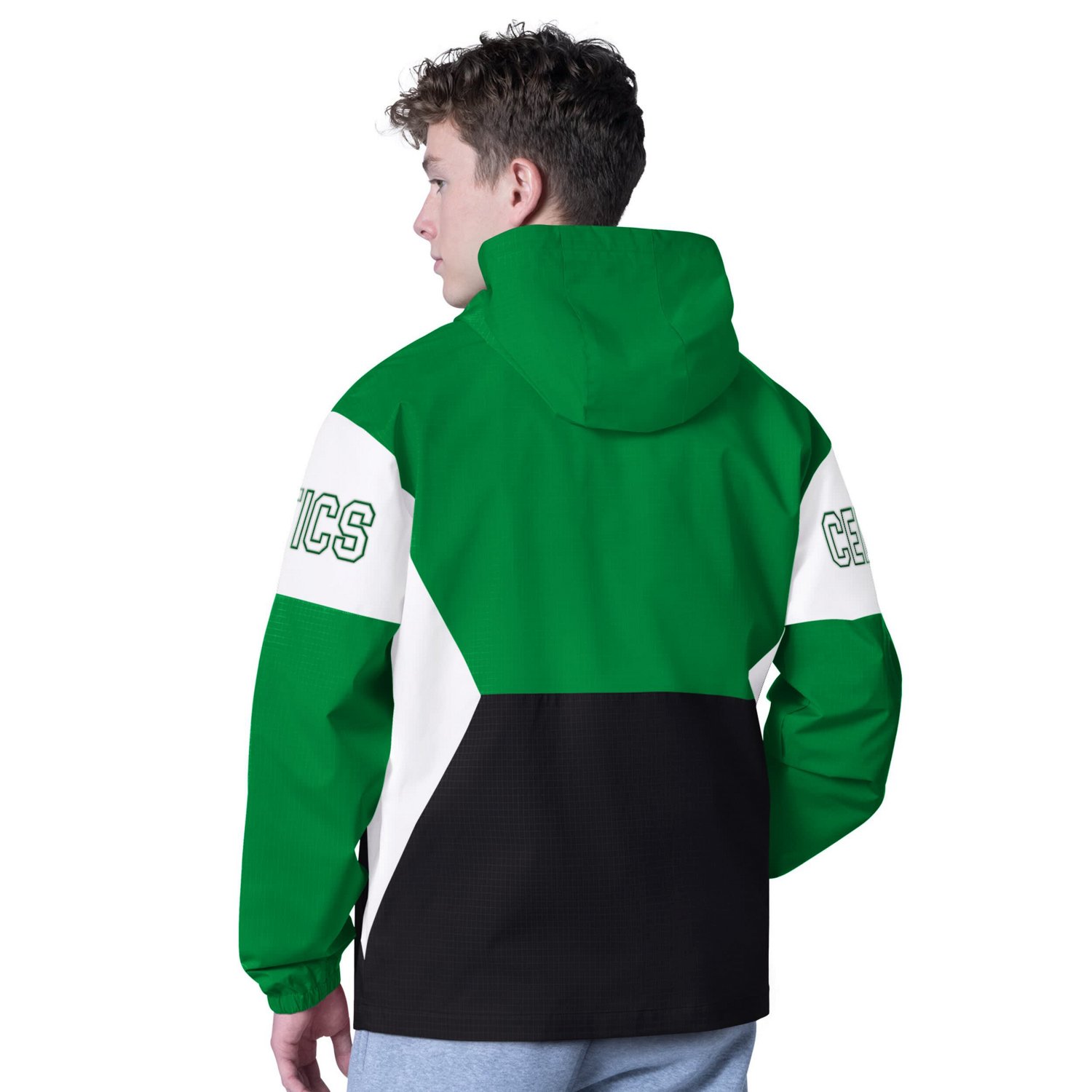 G-III Sports by Carl Banks Kelly Black Boston Celtics Tailgate Half-Zip Hoodie - view number 2