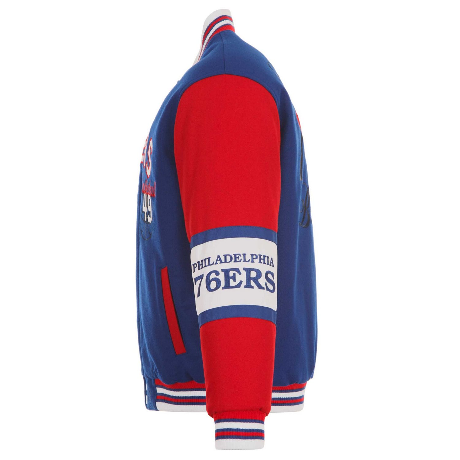 JH Design Philadelphia 76ers Reversible Wool Full-Zip Jacket - view number 4