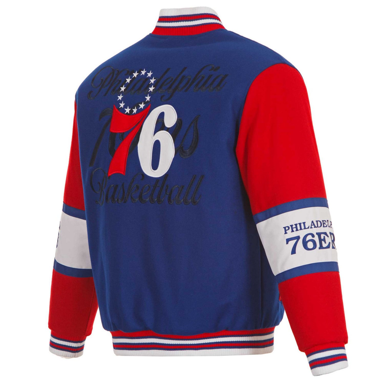 JH Design Philadelphia 76ers Reversible Wool Full-Zip Jacket - view number 3