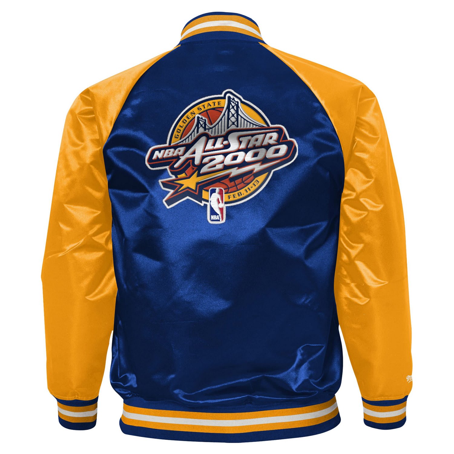 Mitchell & Ness Boys’ 2000 NBA All-Star Game Satin Lightweight Raglan Full-Snap Jacket
