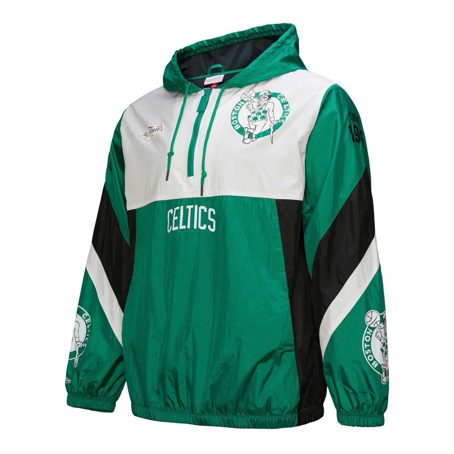 Mitchell  Ness Kelly Boston Celtics Hardwood Classics Team Origins Anorak Quarter-Zip Windbreaker Jacket - view number 2