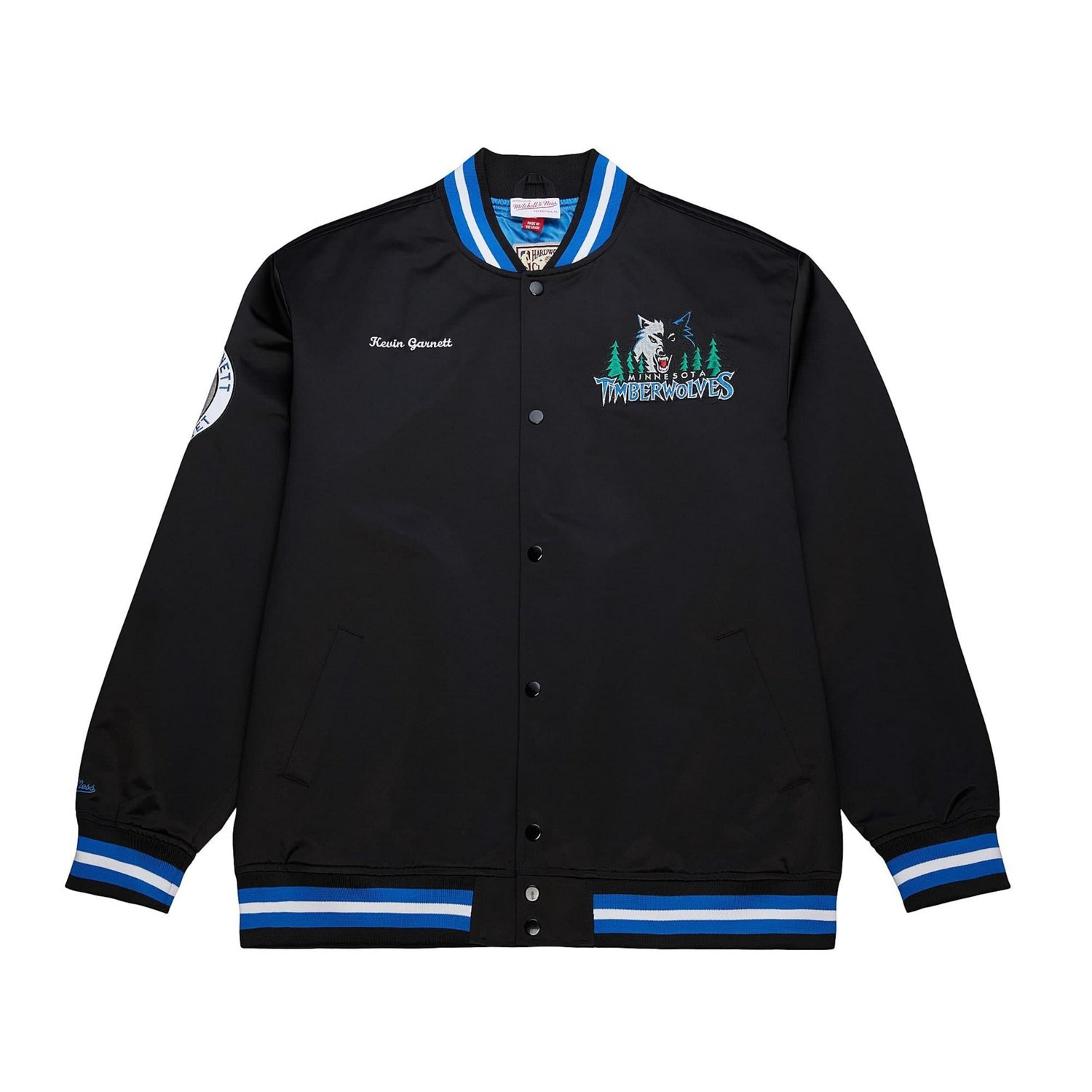 Mitchell  Ness Kevin Garnett Minnesota Timberwolves NBA Legends Full-Snap Satin Jacket - view number 2