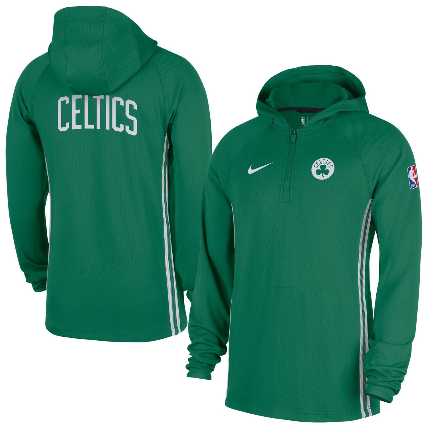 Nike Kelly Boston Celtics Authentic On Court Zone Quarter-Zip Dri-FIT Hoodie Jacket - view number 1