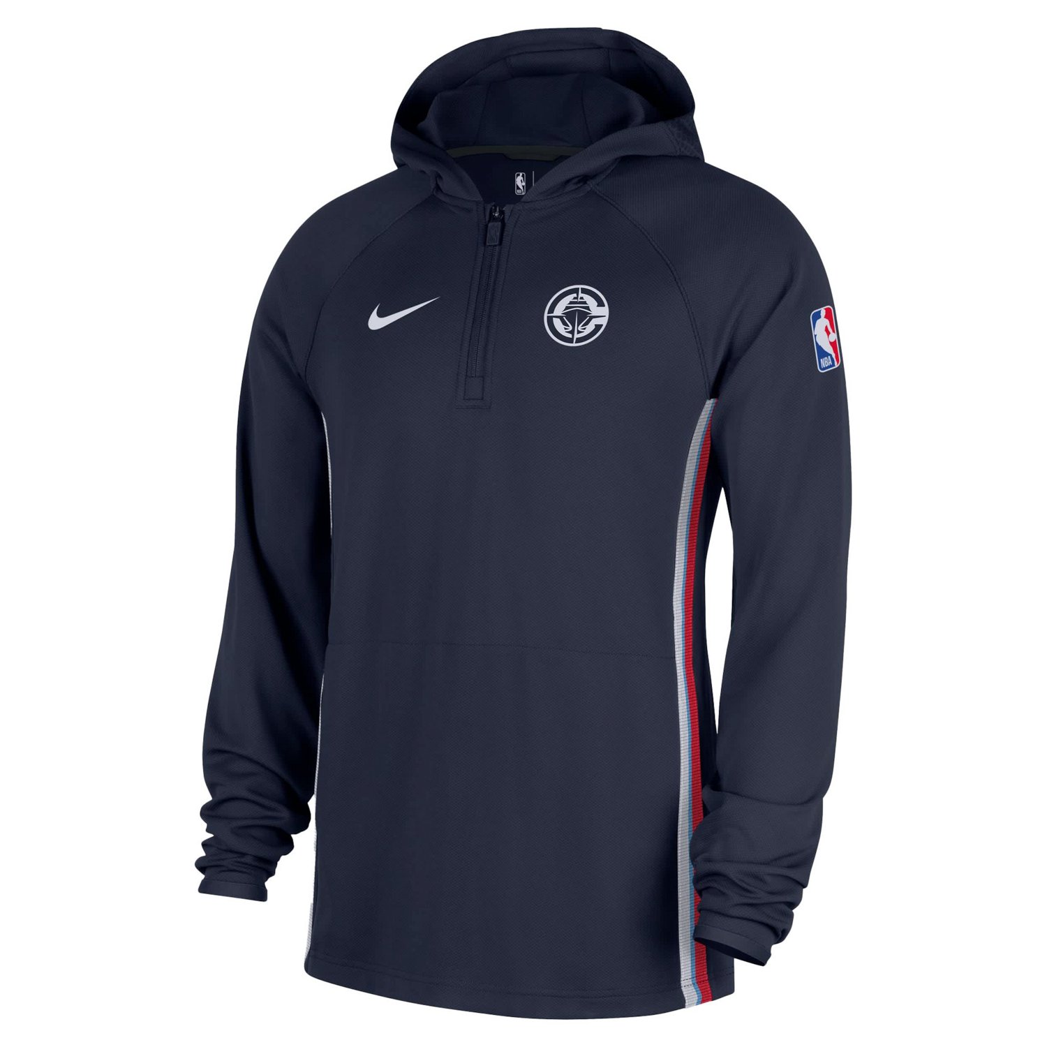 Nike LA Clippers Authentic On Court Zone Quarter-Zip Dri-FIT Hoodie Jacket - view number 2