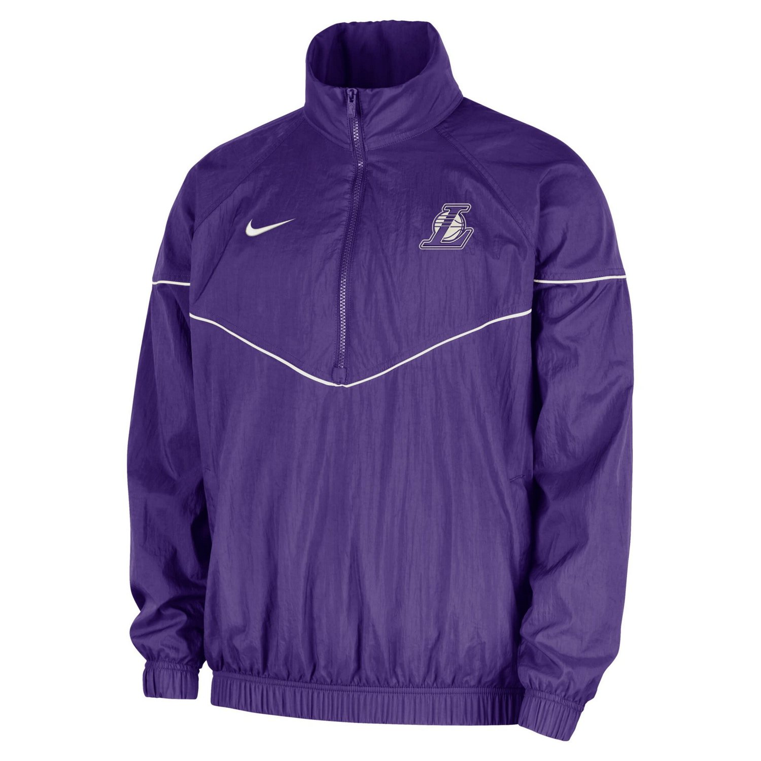Nike Los Angeles Lakers Courtside Windrunner Woven Half-Zip Hooded Jacket - view number 2