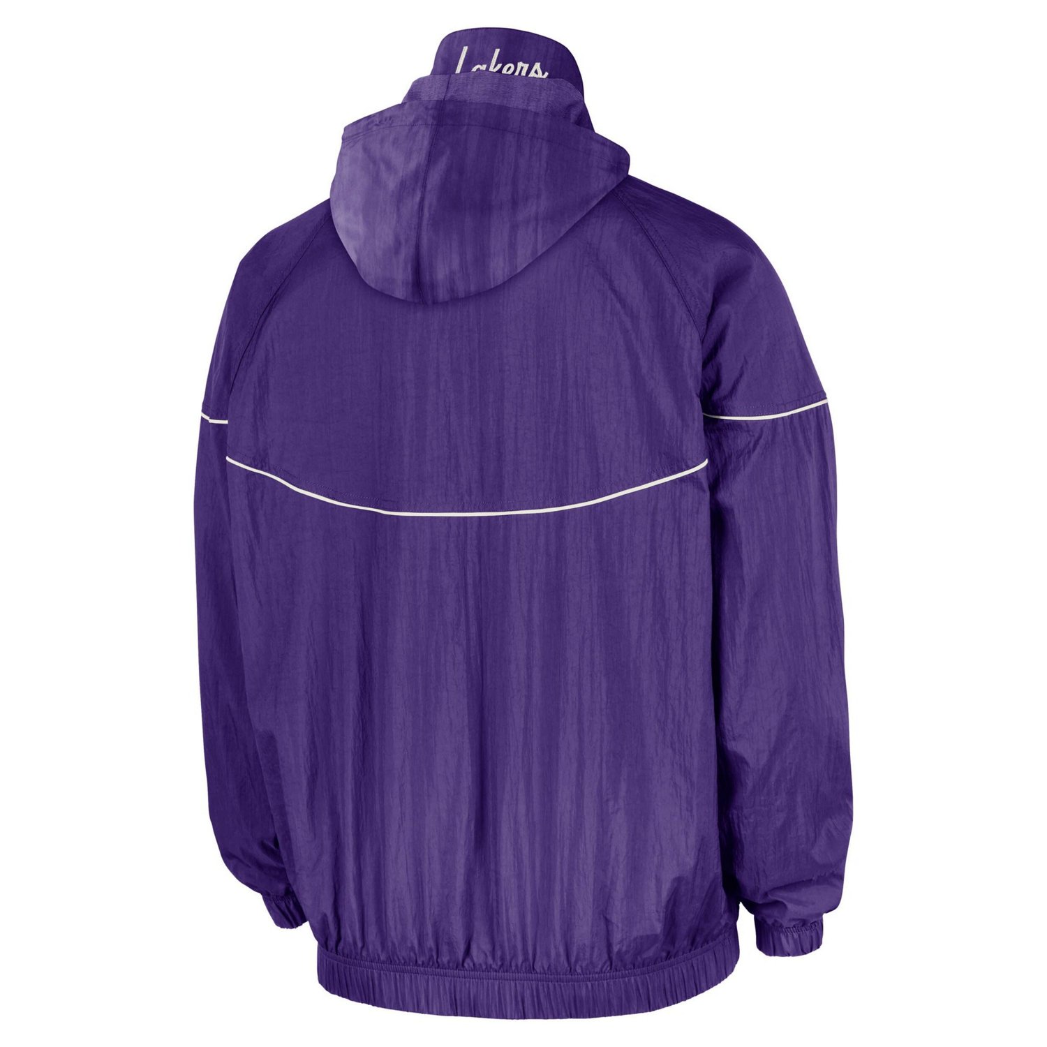 Nike Los Angeles Lakers Courtside Windrunner Woven Half-Zip Hooded Jacket - view number 3