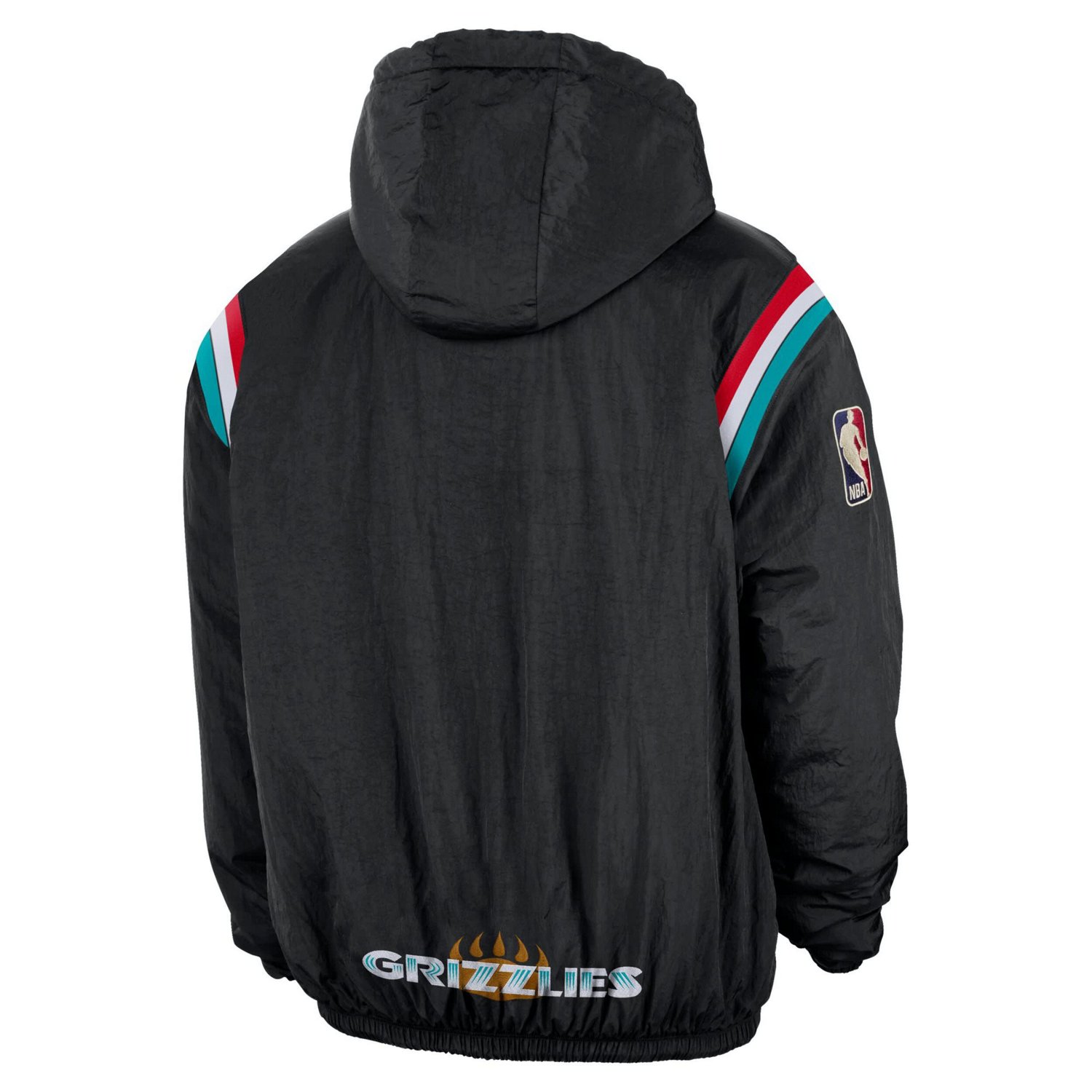 Nike Memphis Grizzlies Hardwood Classics Therma-FIT Half-Zip Hooded Windbreaker - view number 3