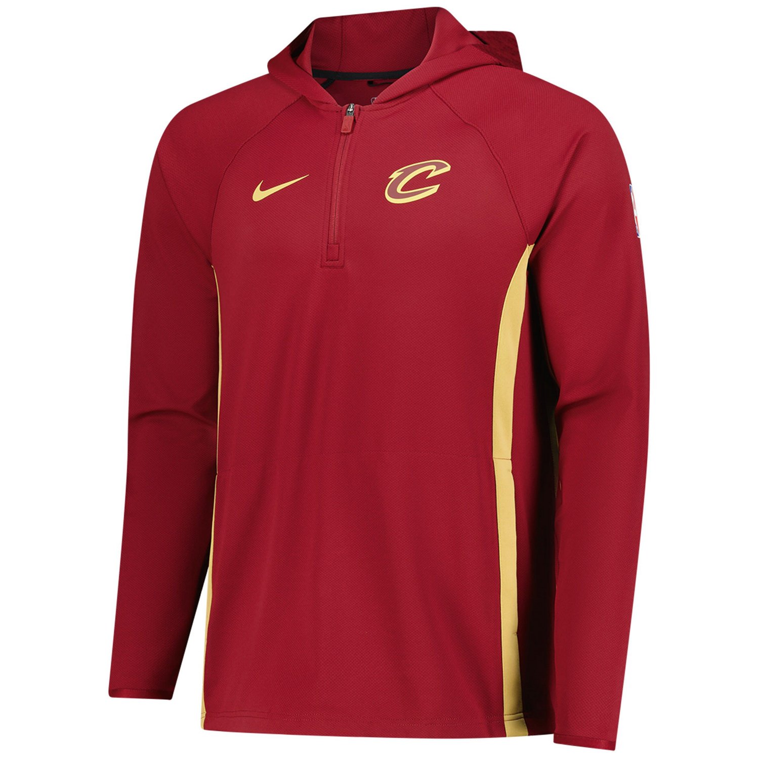Nike Men’s Cleveland Cavaliers Authentic On Court Zone Dri-FIT 1/4-Zip Hoodie Jacket - view number 2