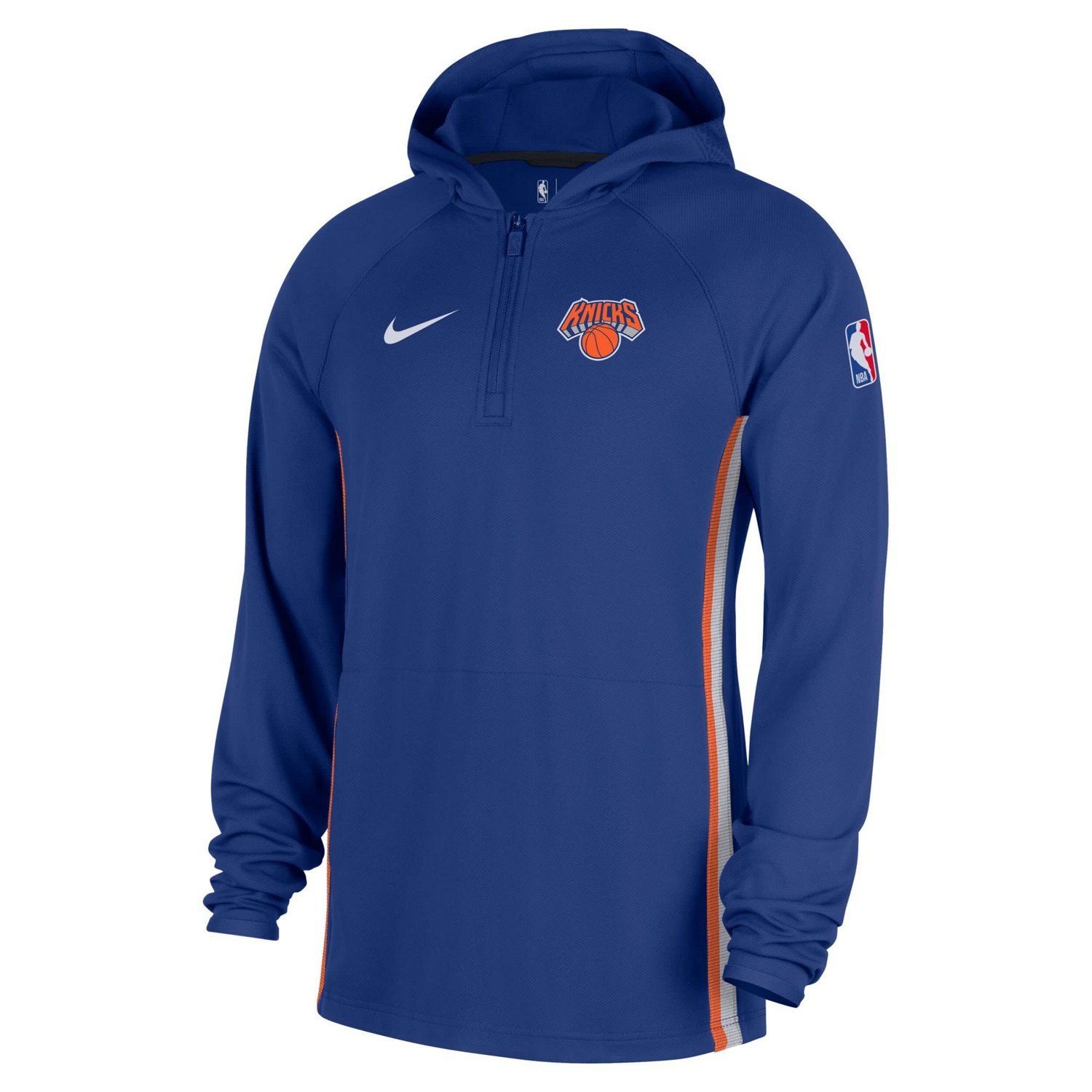 Nike Men’s New York Knicks Authentic On Court Zone Dri-FIT 1/4-Zip Hoodie Jacket - view number 2