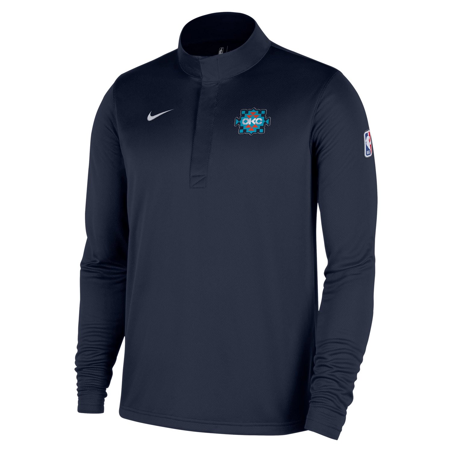 Nike Oklahoma City Thunder 2025 26 City Edition Remix Authentic Coaches Dri-FIT Half-Zip Top - view number 2