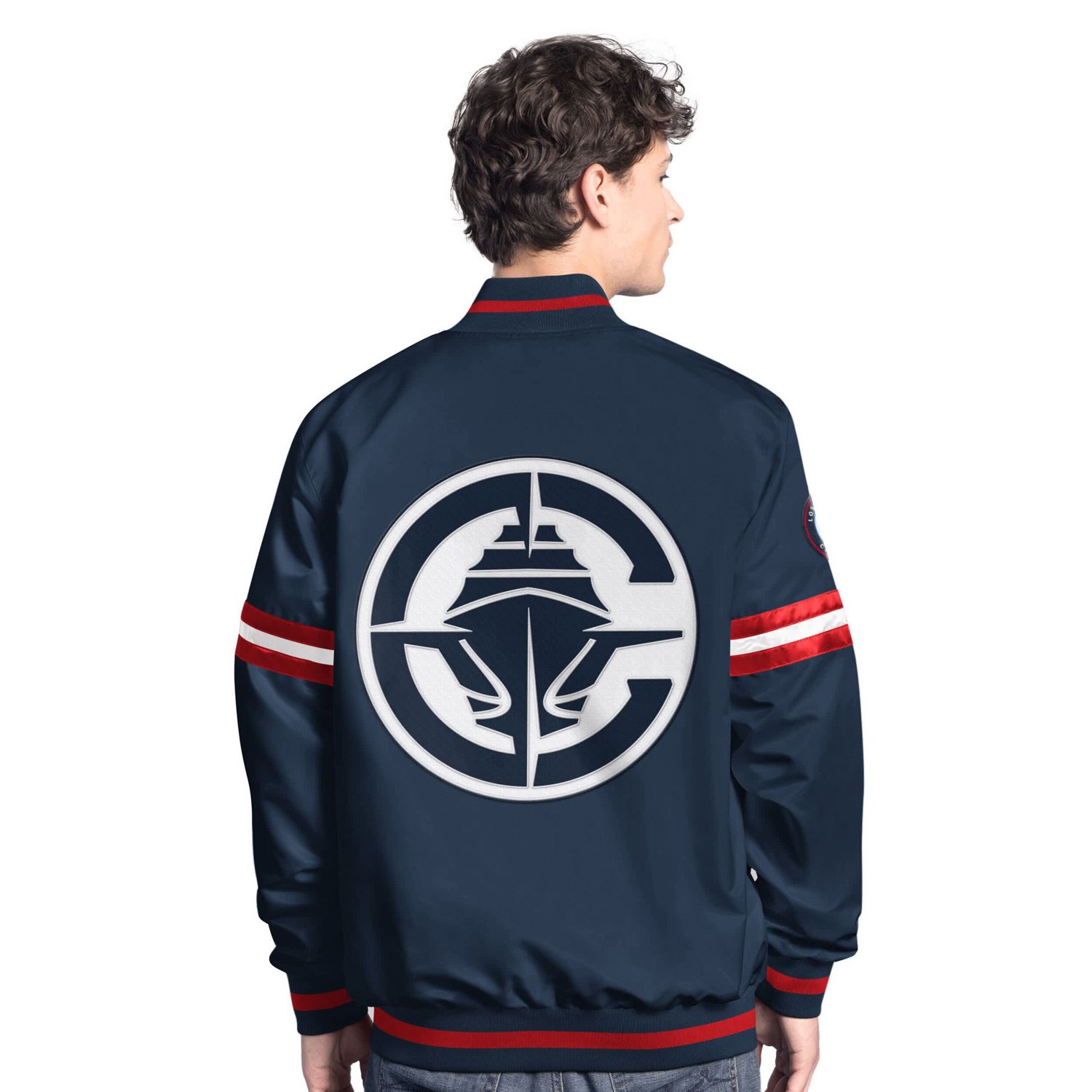 Starter Red LA Clippers Scout Full Snap Varsity Jacket                                                                           - view number 2