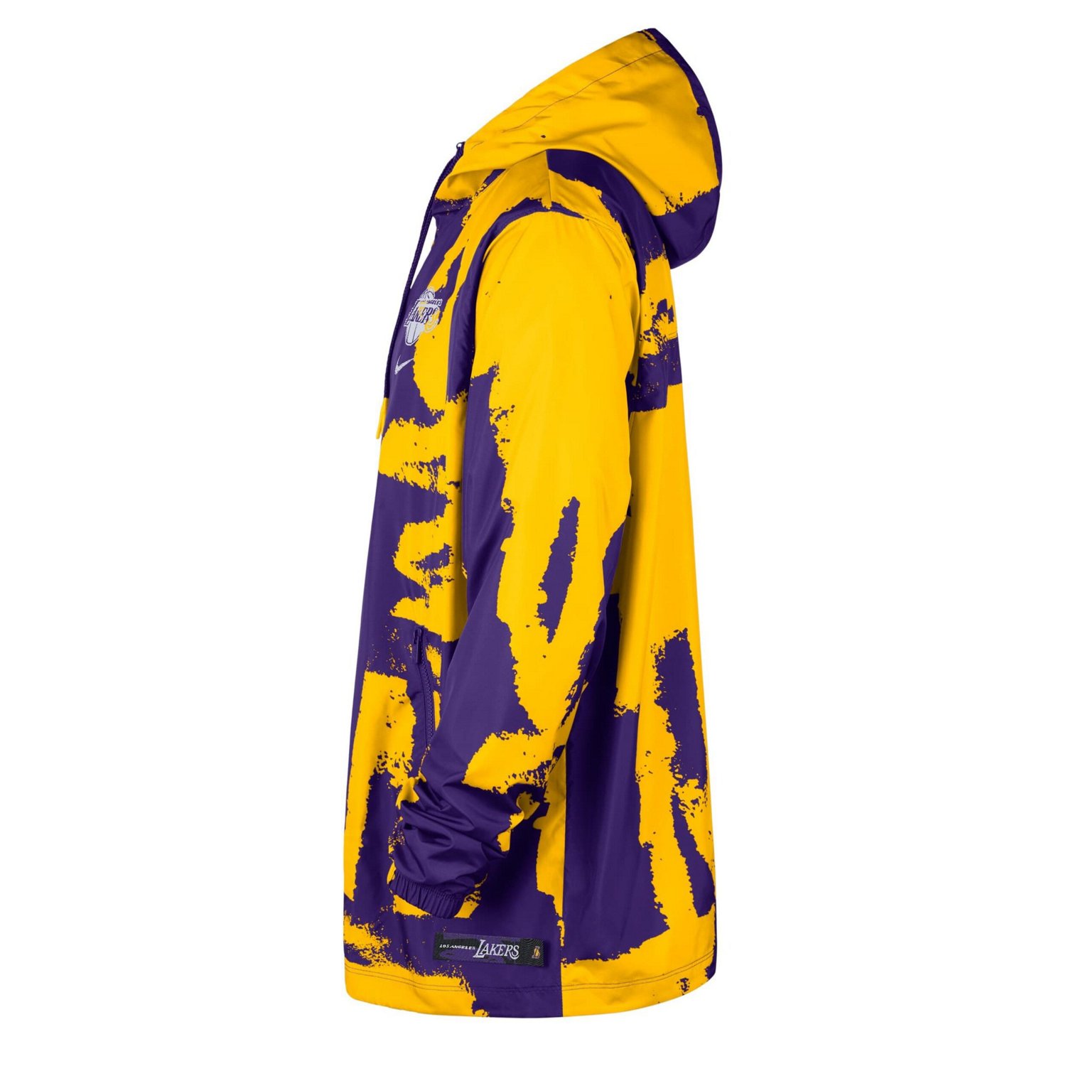 Unisex Nike Los Angeles Lakers Courtside Club Premium Woven Full-Zip Hooded Jacket - view number 4