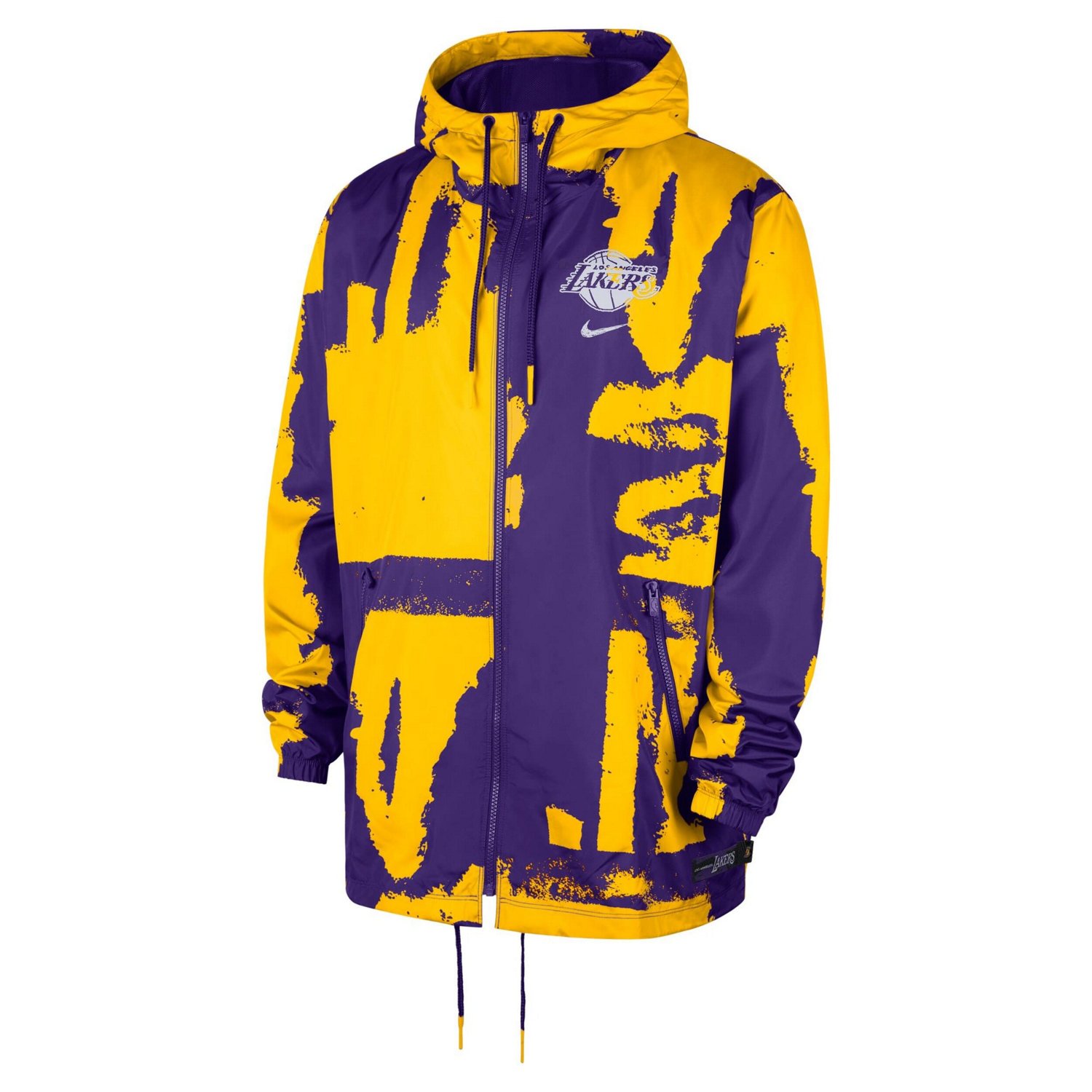 Unisex Nike Los Angeles Lakers Courtside Club Premium Woven Full-Zip Hooded Jacket - view number 2