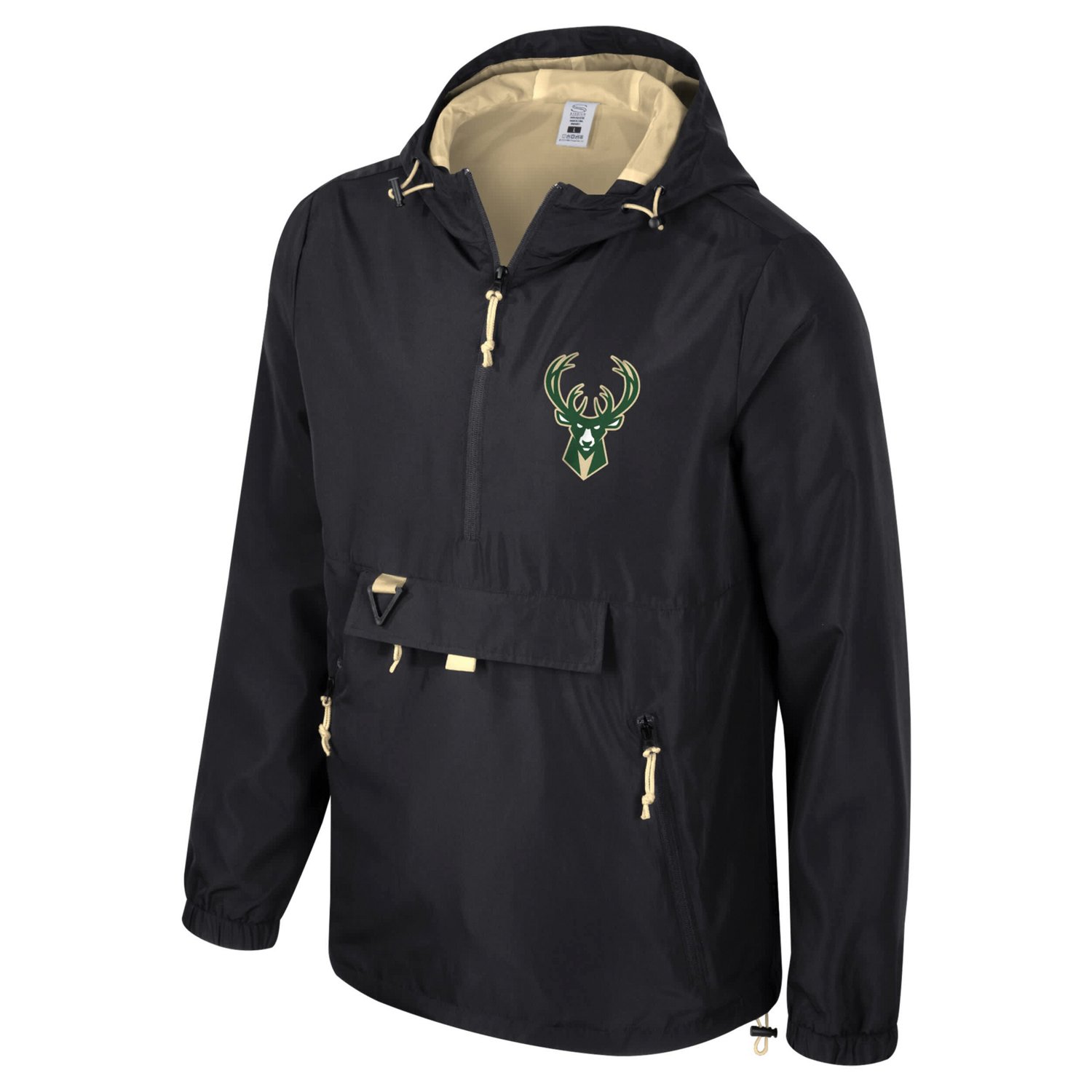 Unisex Stadium Essentials Milwaukee Bucks Compete Quarter-Zip Hoodie Jacket - view number 2