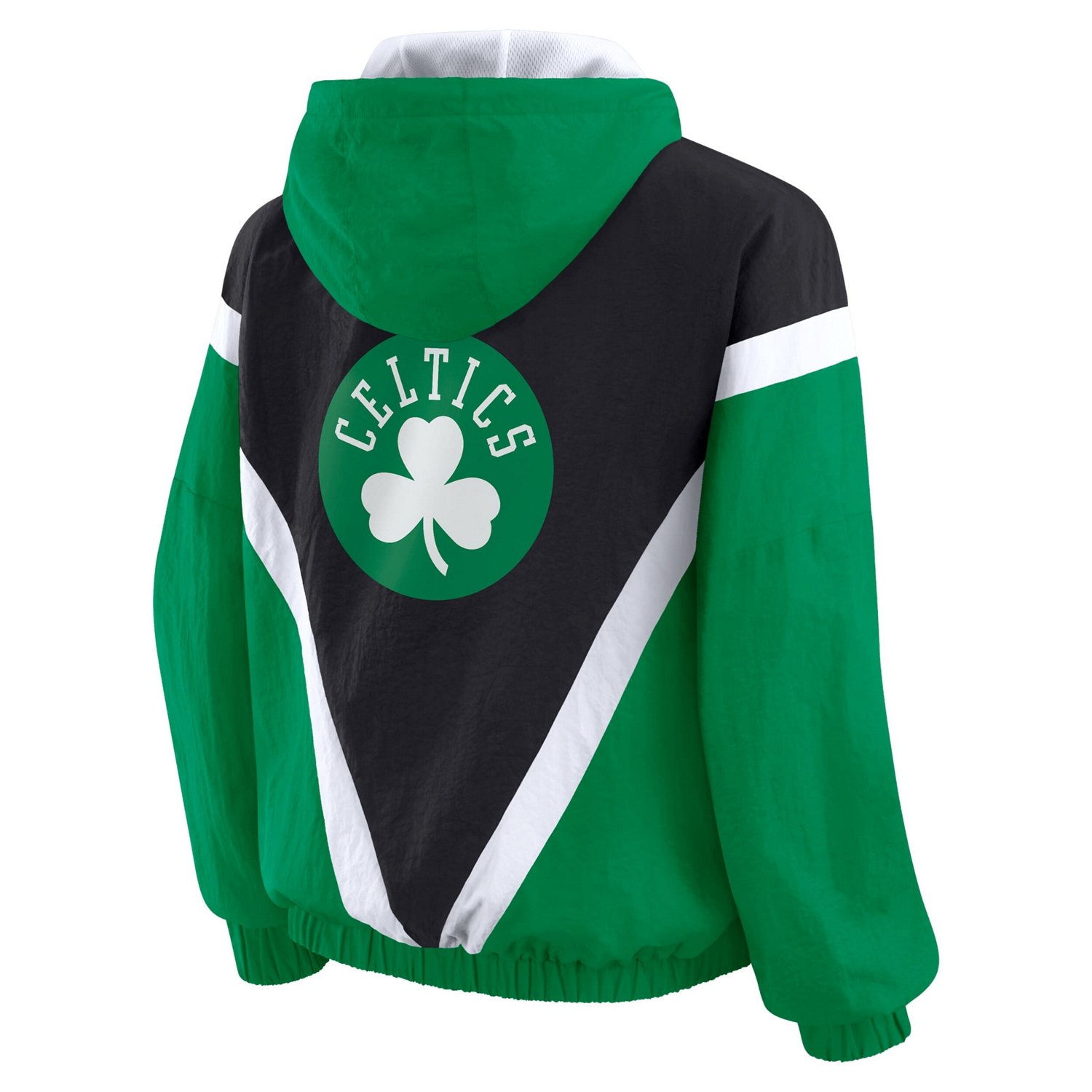 WEAR by Erin Andrews Kelly Green Boston Celtics Colorblock Full-Zip Hoodie Windbreaker Jacket - view number 3
