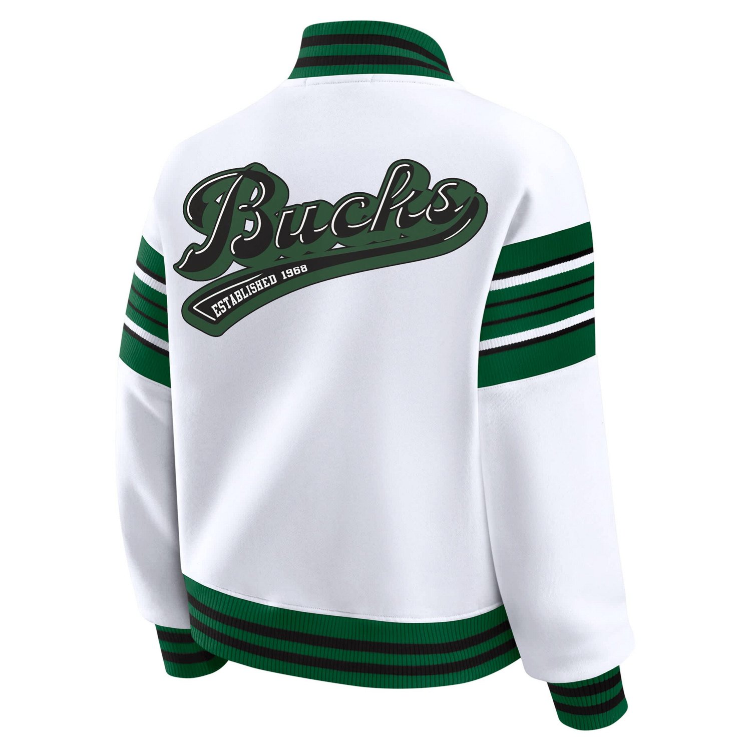 WEAR by Erin Andrews Milwaukee Bucks Full-Snap Fleece Sweatshirt Jacket - view number 3