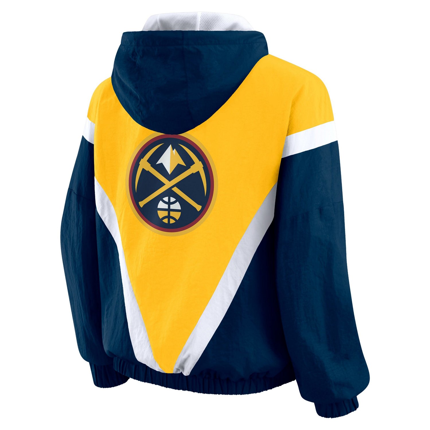WEAR by Erin Andrews Navy Denver Nuggets Colorblock Full-Zip Hoodie Windbreaker Jacket - view number 3