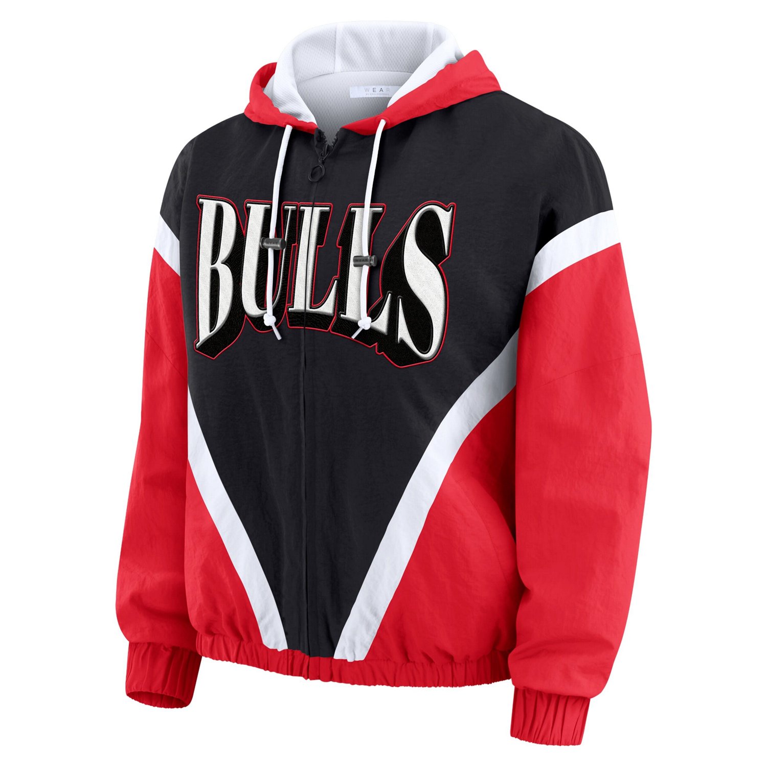 WEAR by Erin Andrews Red Chicago Bulls Colorblock Full-Zip Hoodie Windbreaker Jacket - view number 2