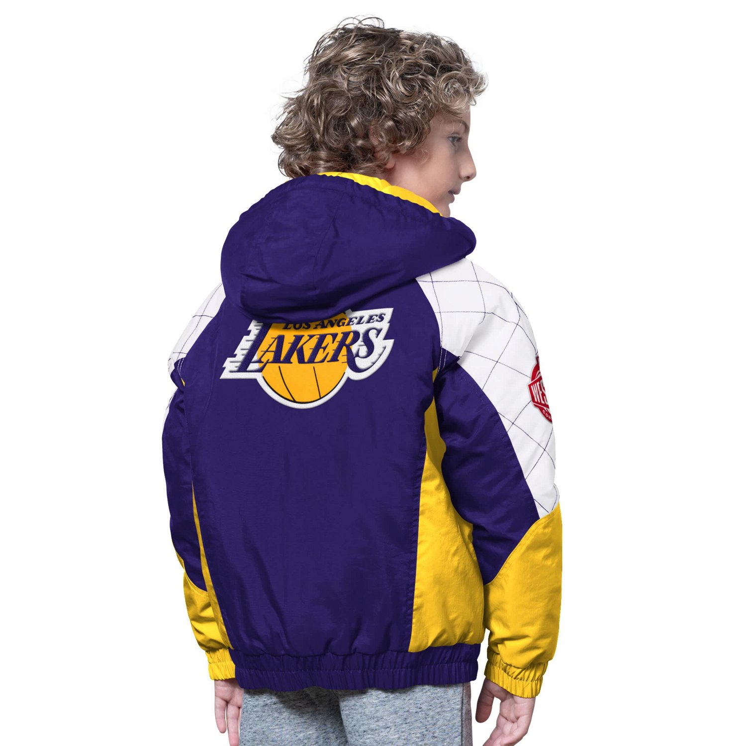 Youth Starter Gold Los Angeles Lakers All Time Pro Jr Full-Zip Hoodie Jacket - view number 2