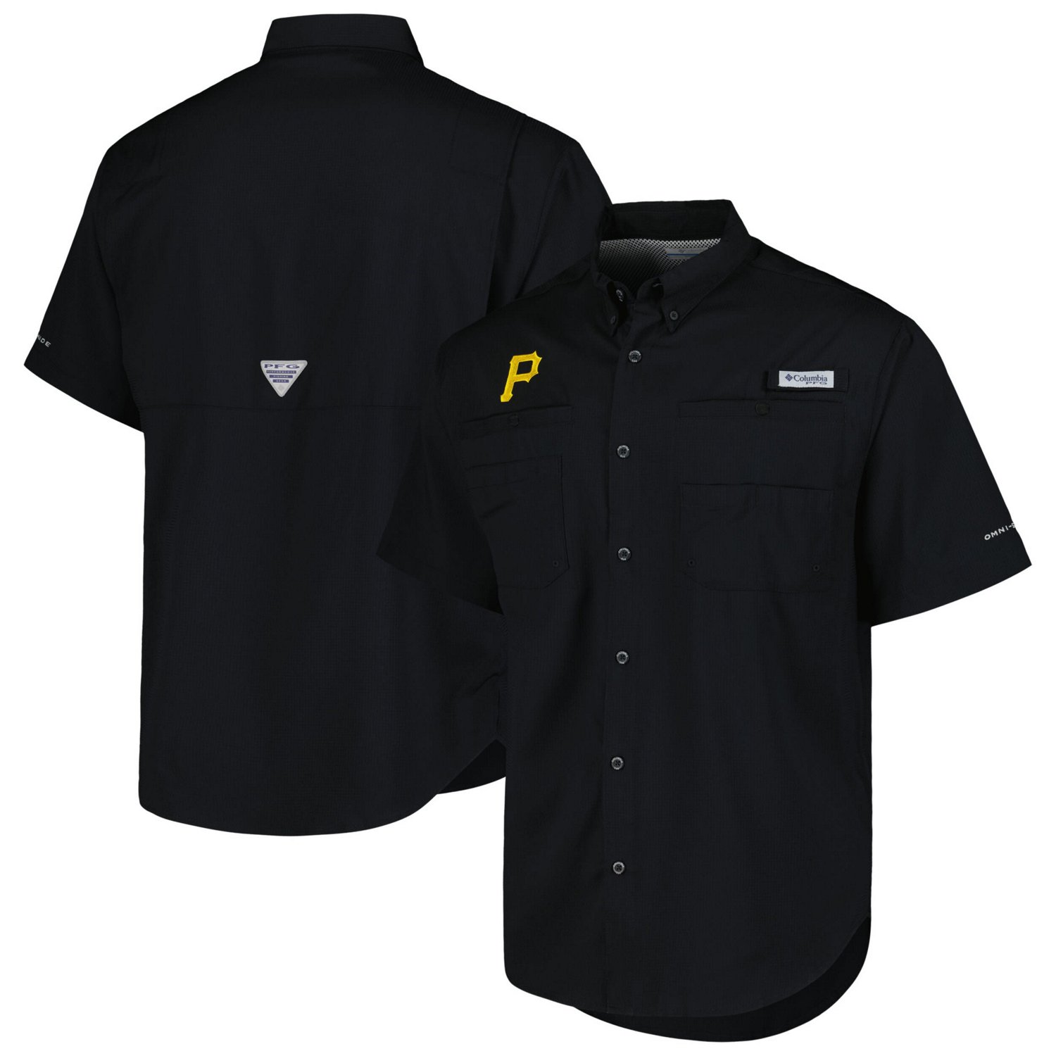 Columbia Pittsburgh Pirates Tamiami Omni-Shade Button-Down Shirt