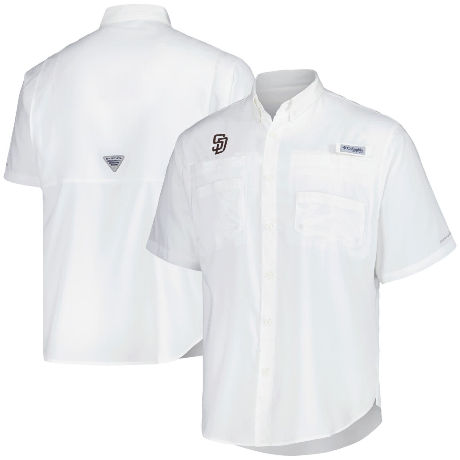 Columbia San Diego Padres Tamiami Omni-Shade Button-Down Shirt