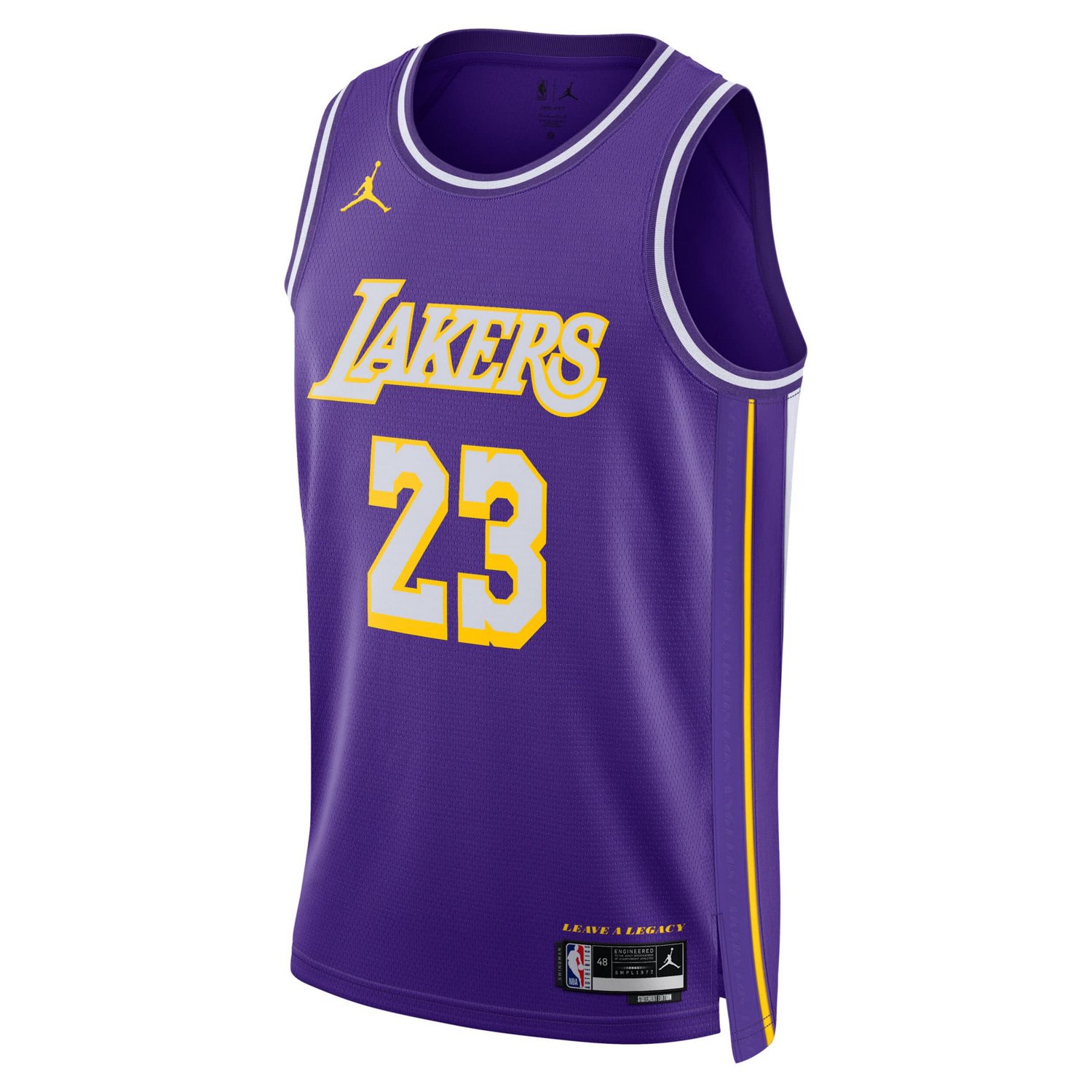 Unisex Jordan Brand LeBron James Los Angeles Lakers Swingman Jersey - Statement Edition - view number 2