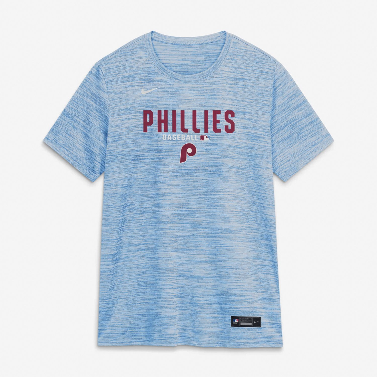 Nike Light Philadelphia Phillies Authentic Collection Alternate Logo Velocity Dri-FIT T-Shirt - view number 4