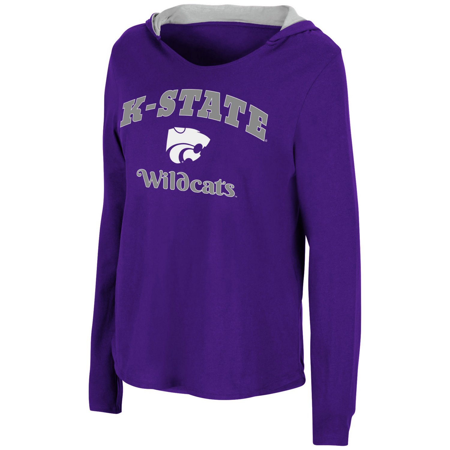 Colosseum Kansas State Wildcats Catalina Hoodie Long Sleeve T-Shirt - view number 2