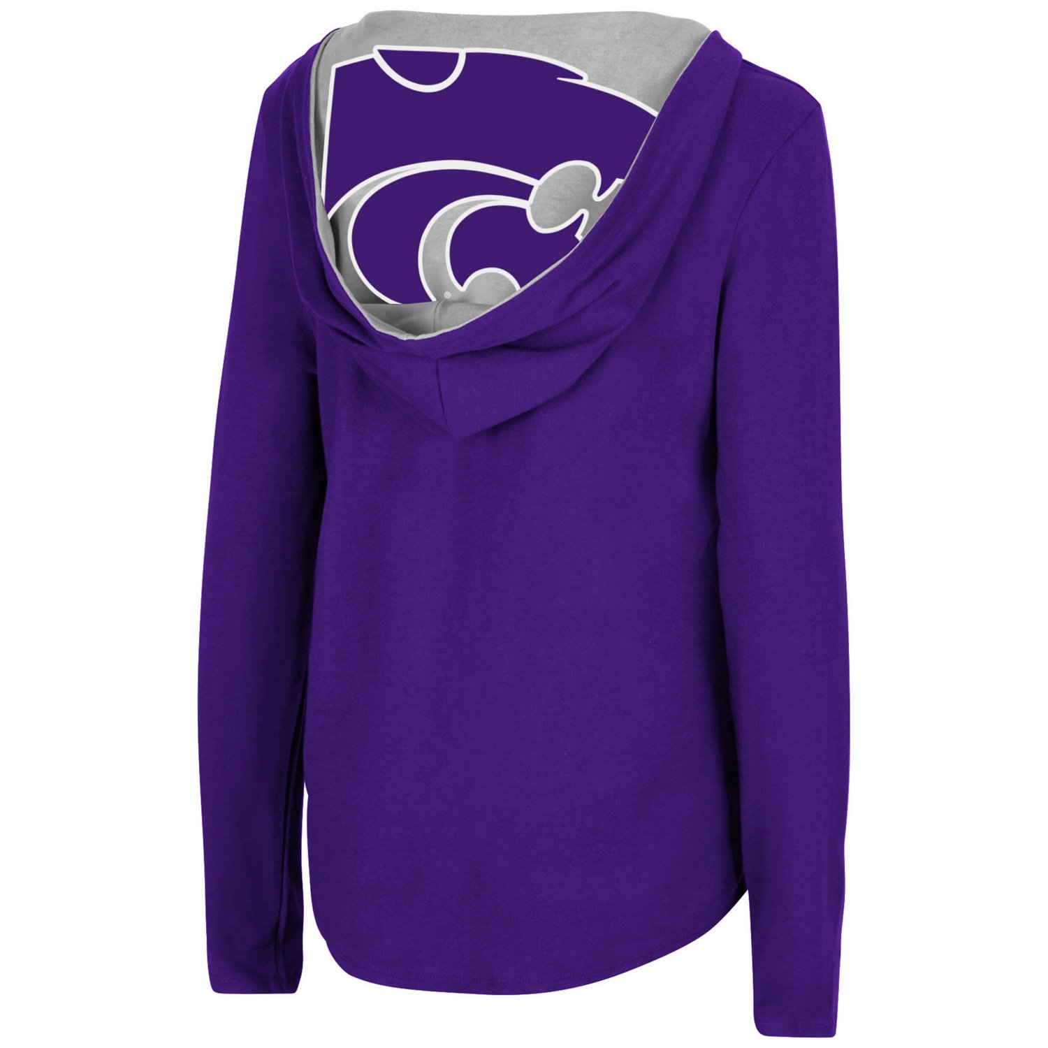 Colosseum Kansas State Wildcats Catalina Hoodie Long Sleeve T-Shirt - view number 3