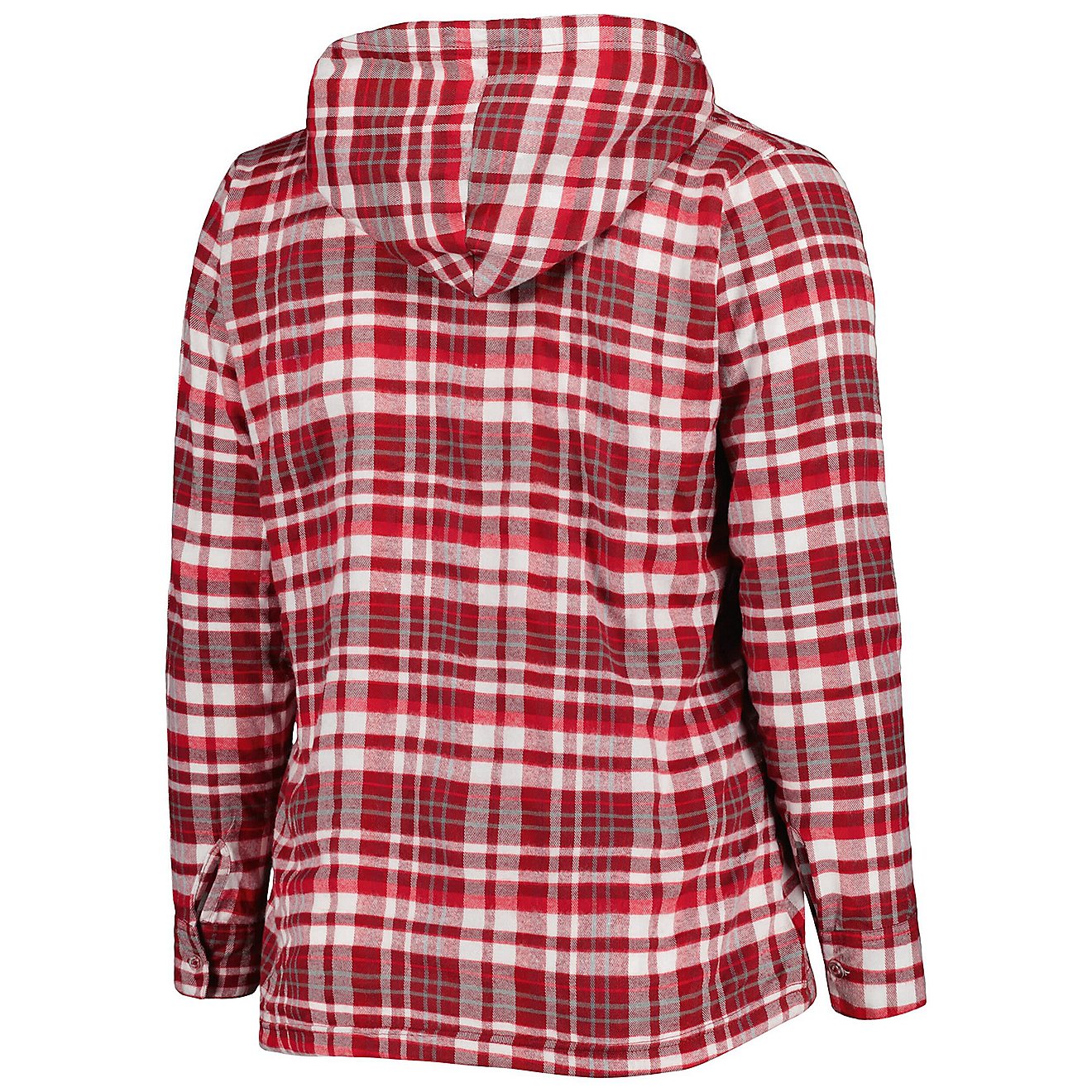 / Nebraska Huskers Plus Size Mainstay Plaid Lightweight Henley Hooded Top                                                        - view number 3