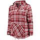 / Nebraska Huskers Plus Size Mainstay Plaid Lightweight Henley Hooded Top                                                        - view number 2