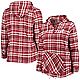/ Nebraska Huskers Plus Size Mainstay Plaid Lightweight Henley Hooded Top                                                        - view number 1 selected
