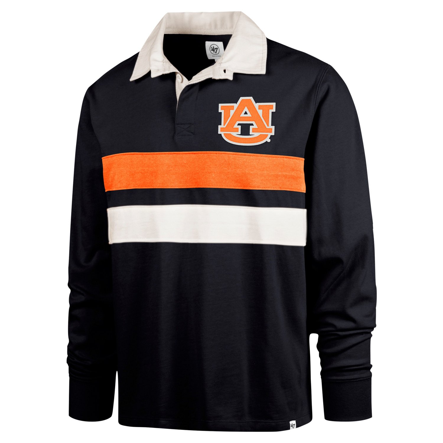 '47 Auburn Tigers Clubhouse Knox Thames Long Sleeve Rugby Polo                                                                   - view number 2