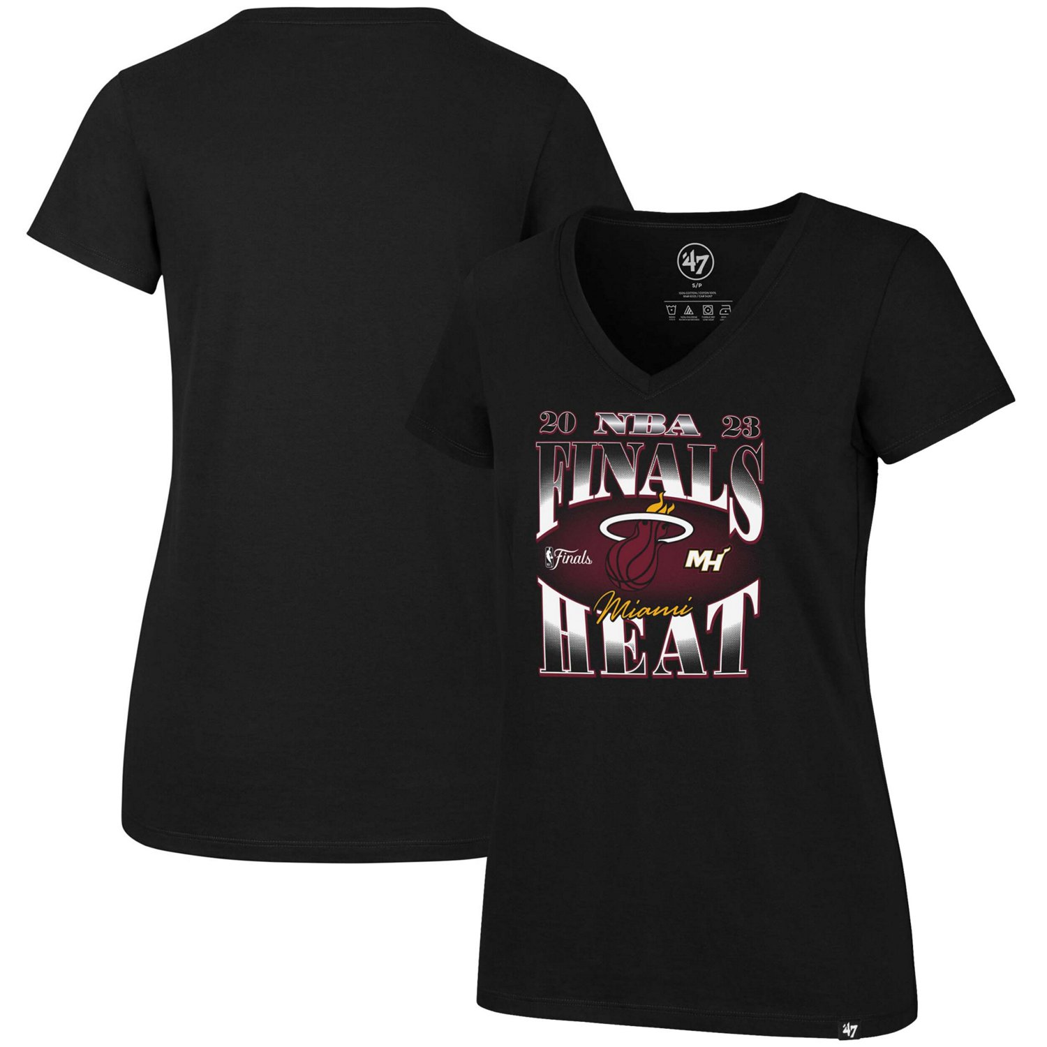 '47 Miami Heat 2023 NBA Finals Frankie V-Neck T-Shirt