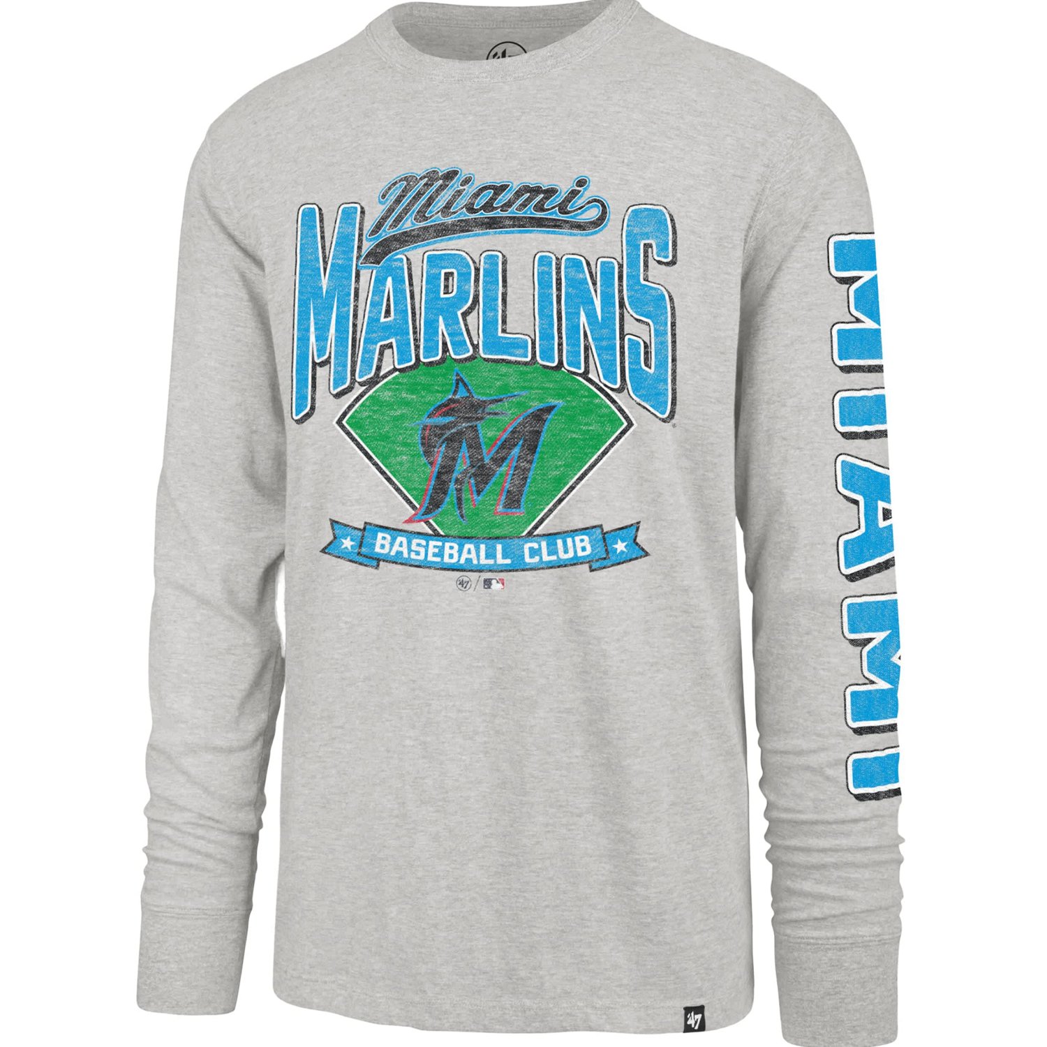 '47 Miami Marlins Fair Ball Franklin Long Sleeve T-Shirt - view number 2