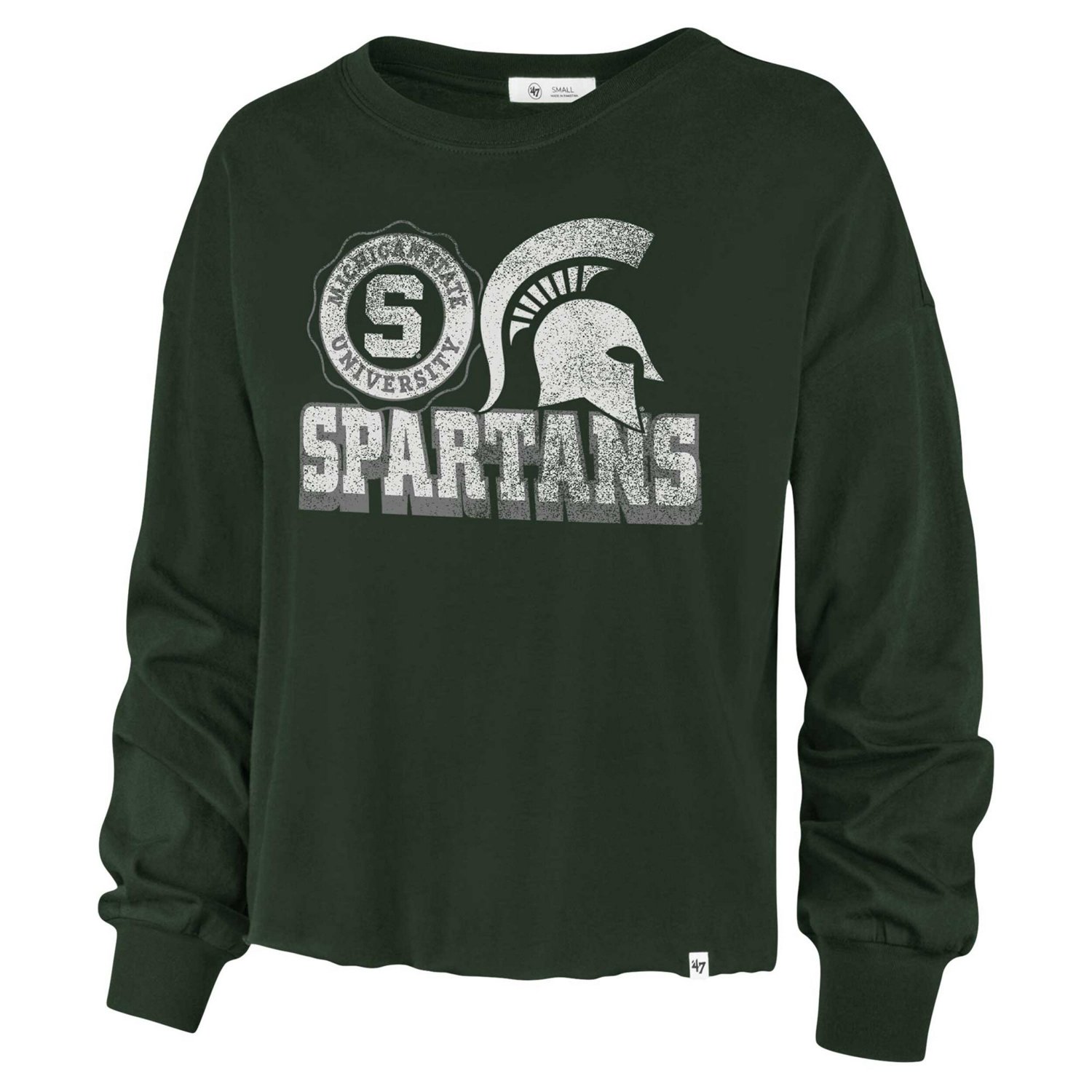 '47 Michigan State Spartans Bottom Line Parkway Long Sleeve High Waist T-Shirt